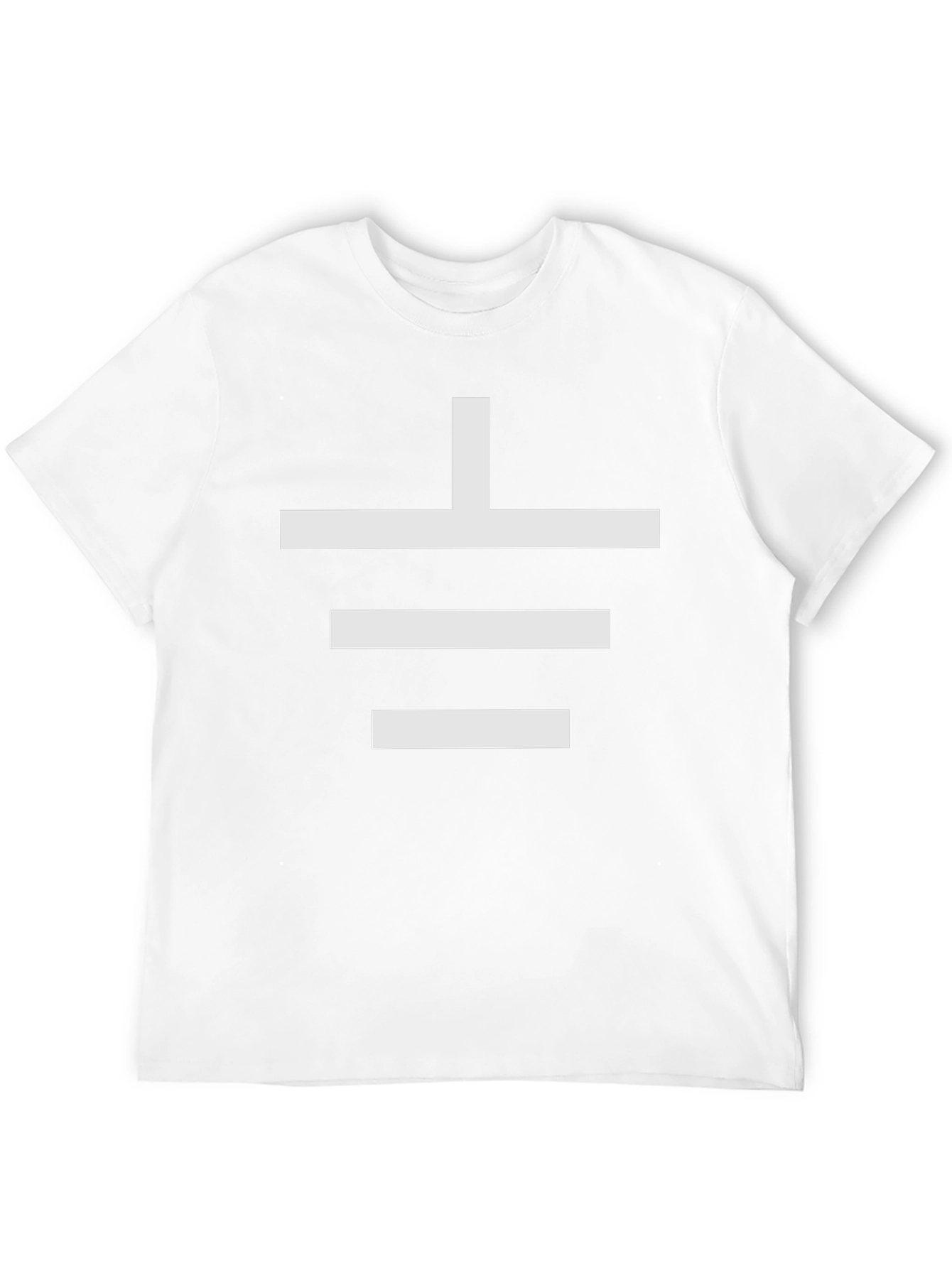 Electrical Ground Symbol Black T-Shirt