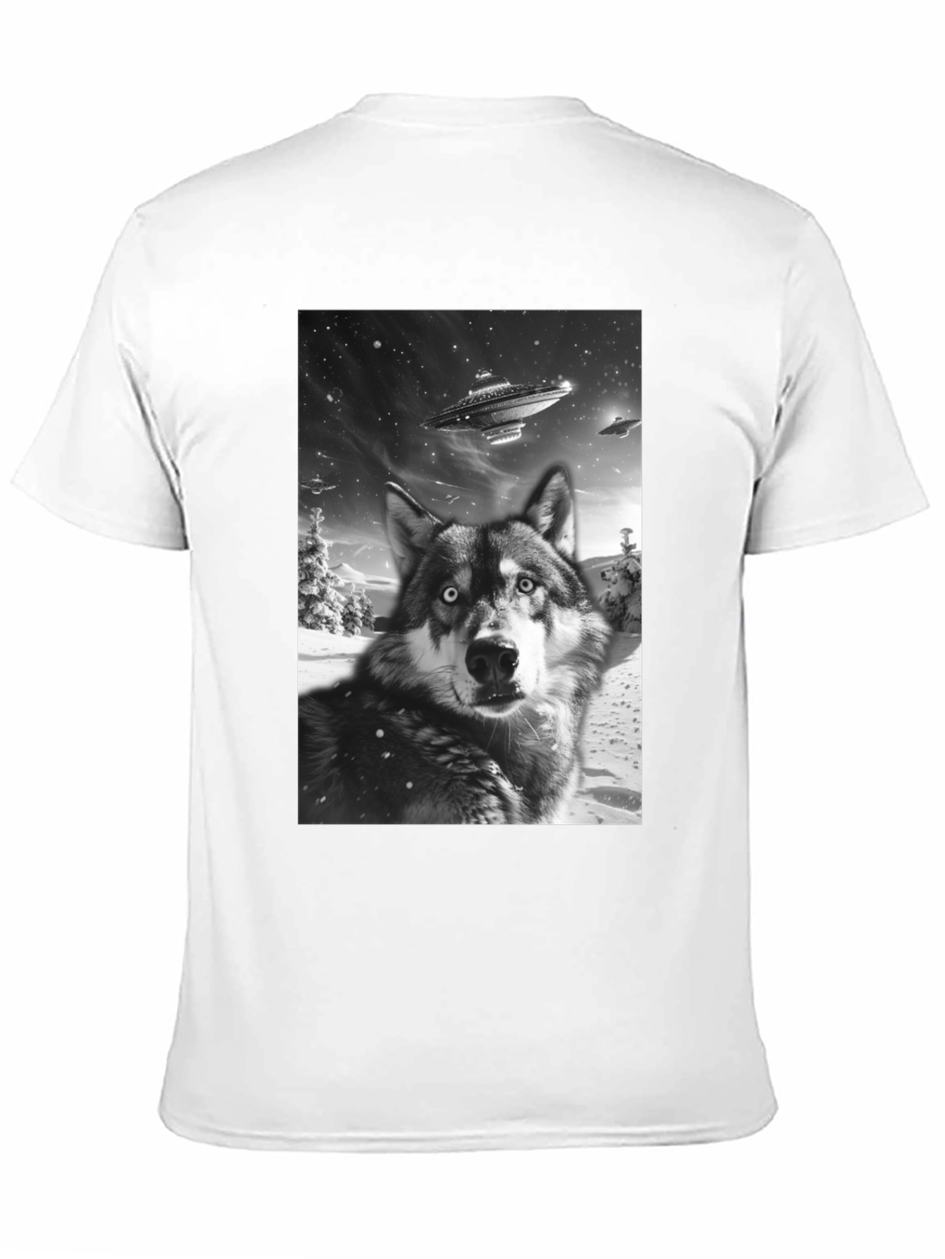 Wolf UFO Black T-Shirt