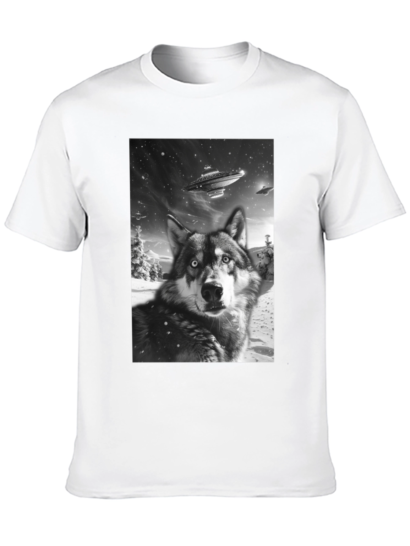 Wolf UFO Black T-Shirt