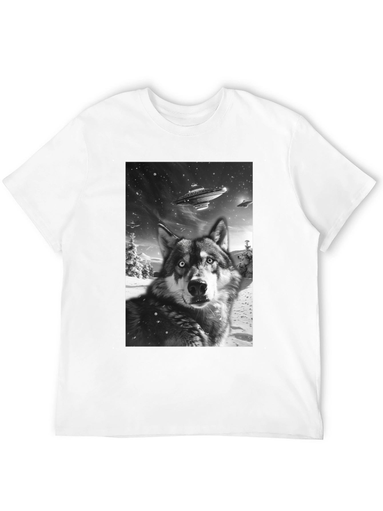 Wolf UFO Black T-Shirt