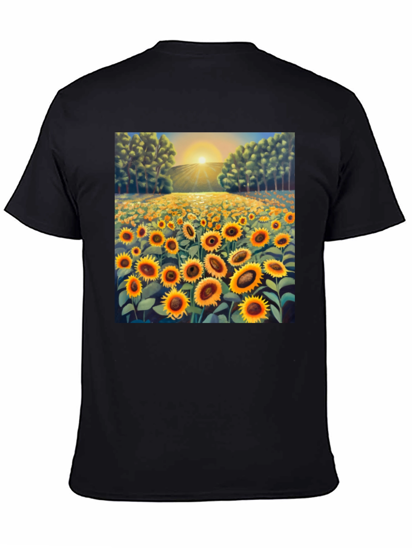 Sunflower Field Graphic Tee - Stylish & Comfortable