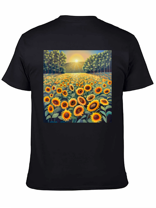 Sunflower Field Graphic Tee - Stylish & Comfortable