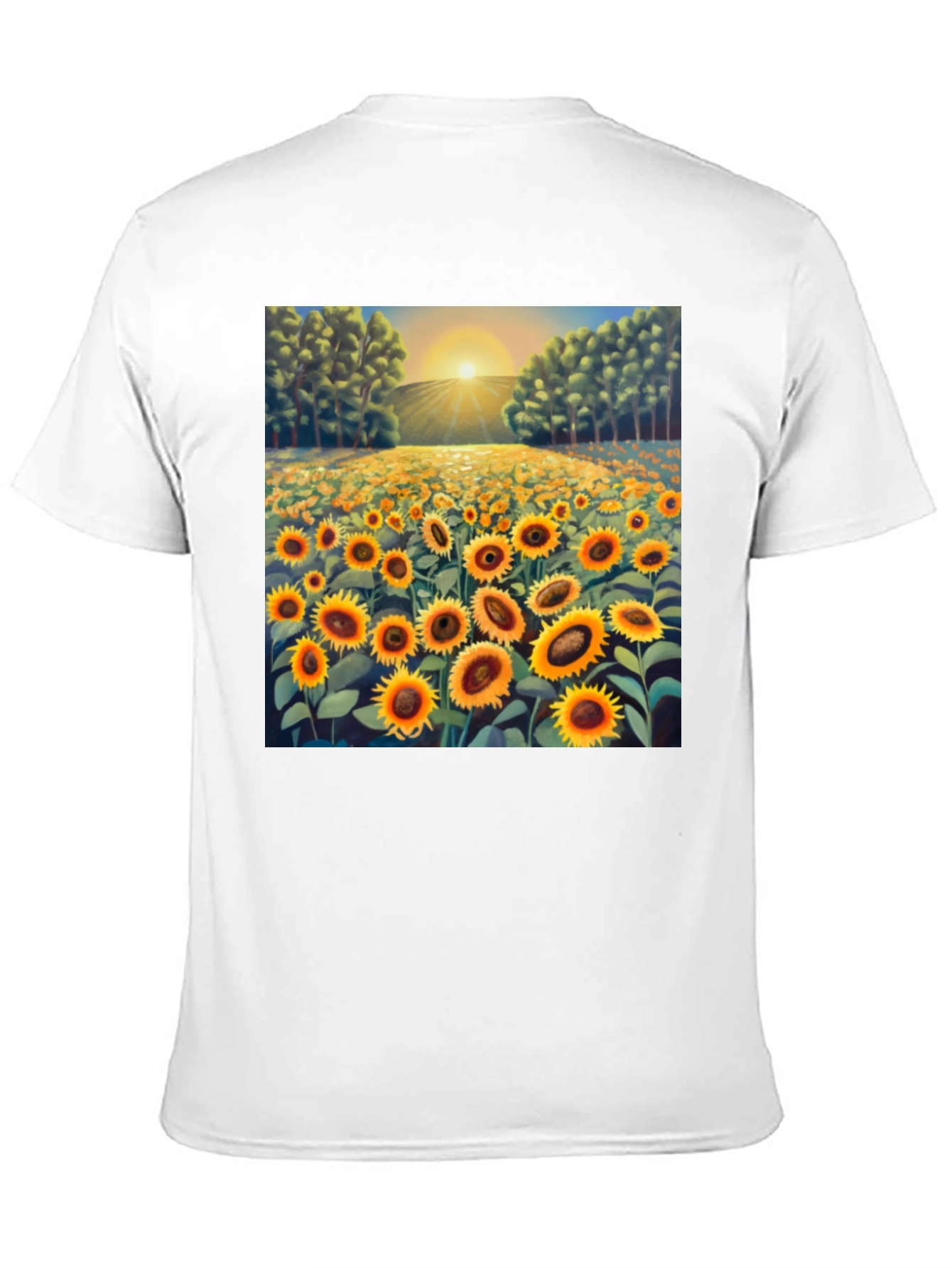 Sunflower Field Graphic Tee - Stylish & Comfortable