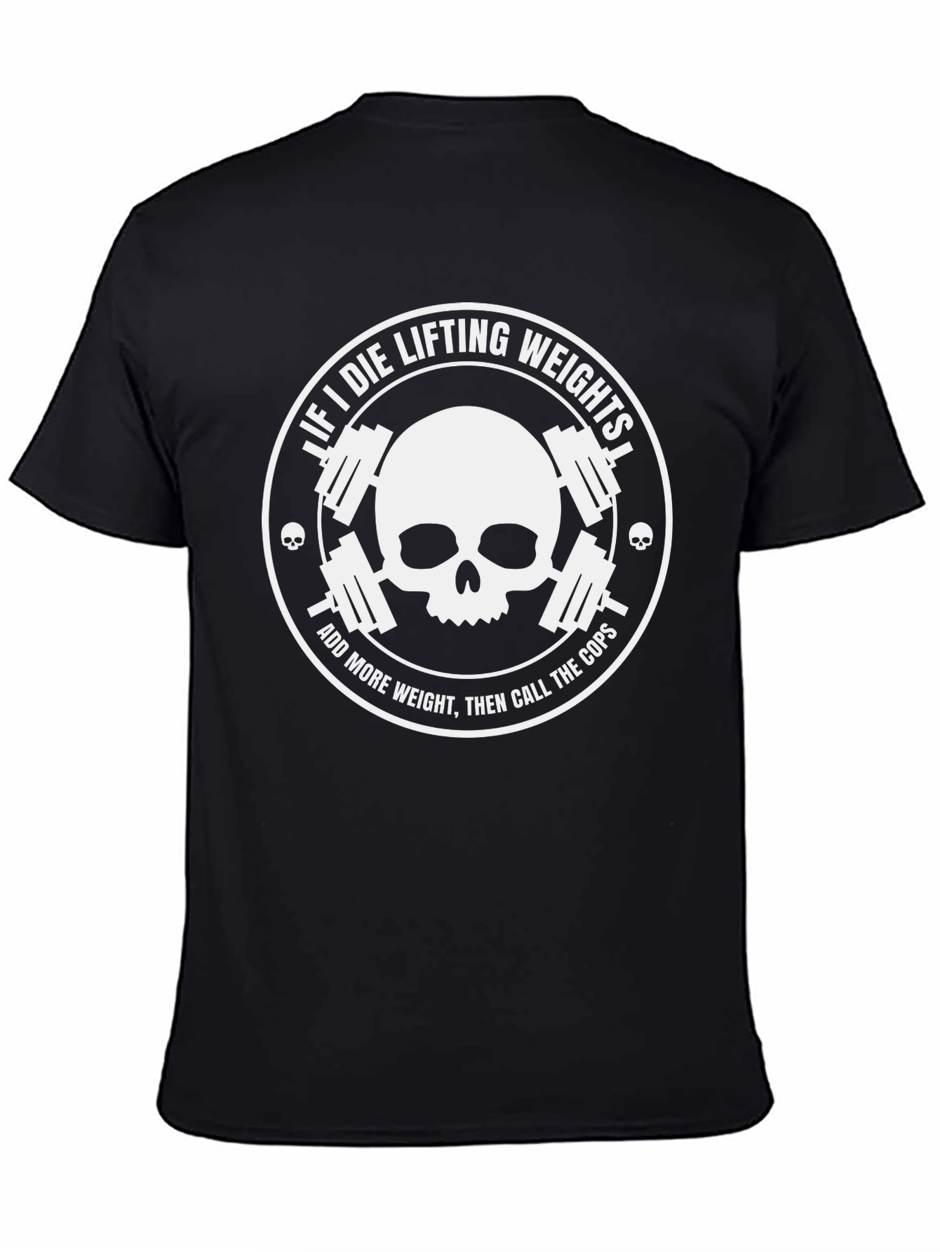 Weightlifting Skull Graphic Tee