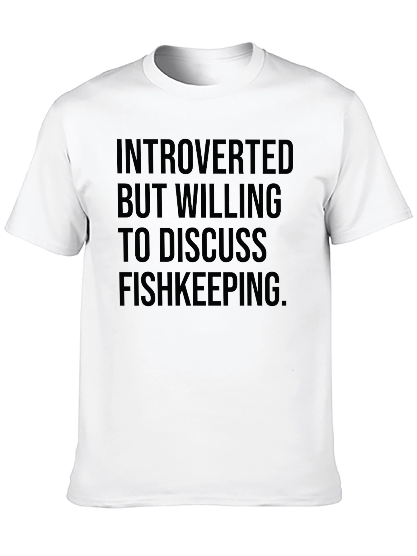 Introverted Fishkeeping T-Shirt - Black Cotton Blend