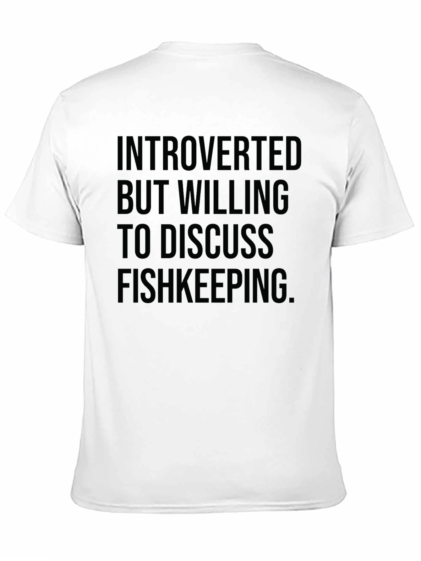 Introverted Fishkeeping T-Shirt - Black Cotton Blend