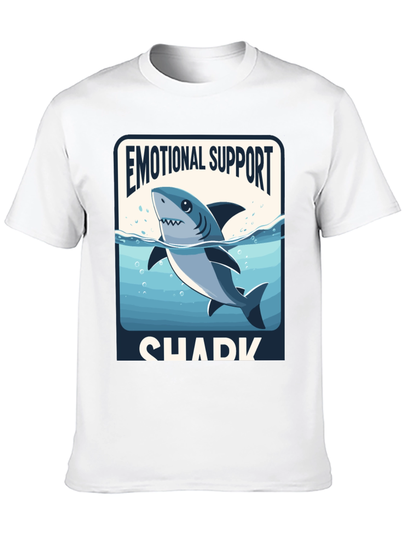 Emotional Support Shark T-Shirt - Funny Graphic Tee