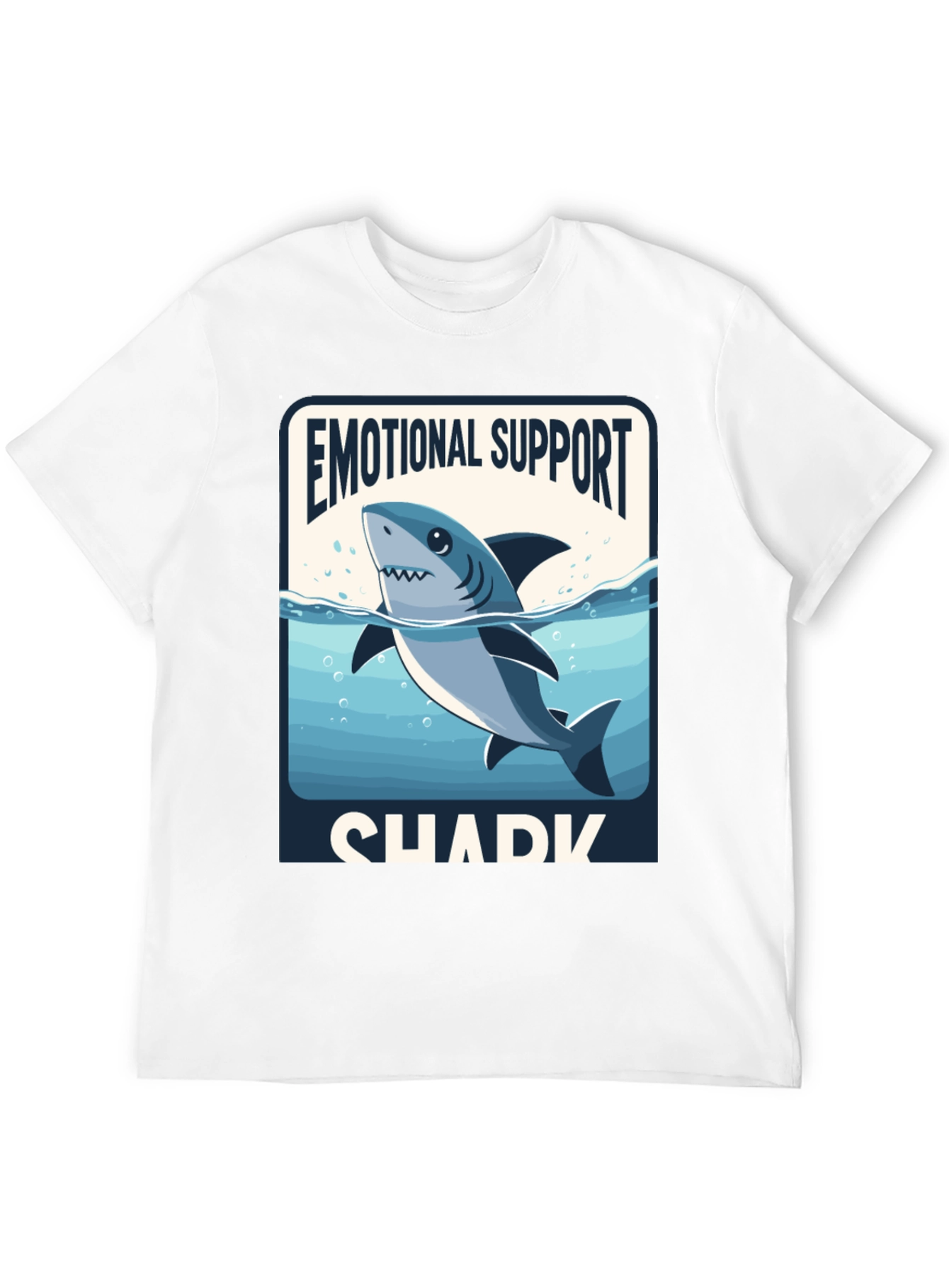 Emotional Support Shark T-Shirt - Funny Graphic Tee