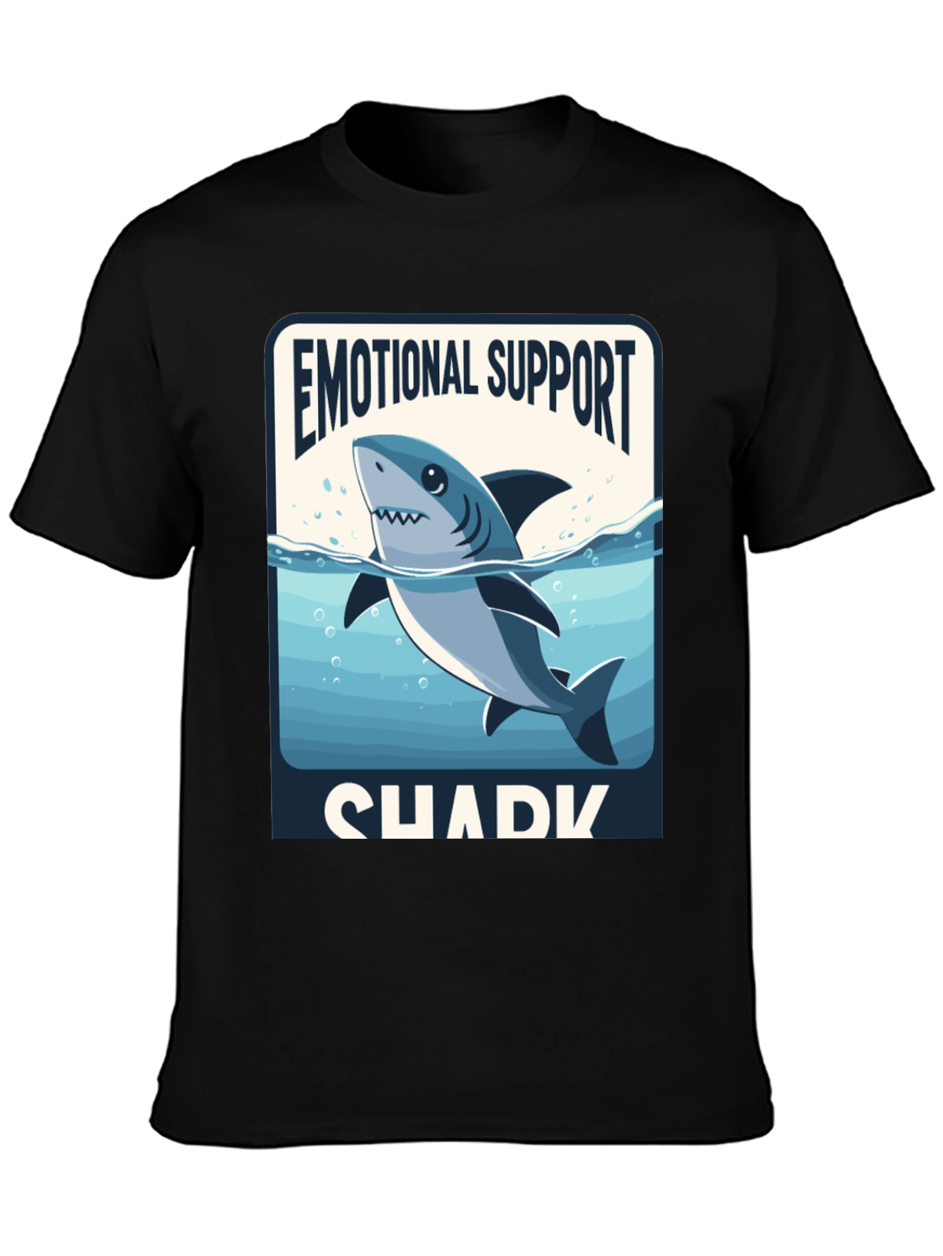 Emotional Support Shark T-Shirt - Funny Graphic Tee