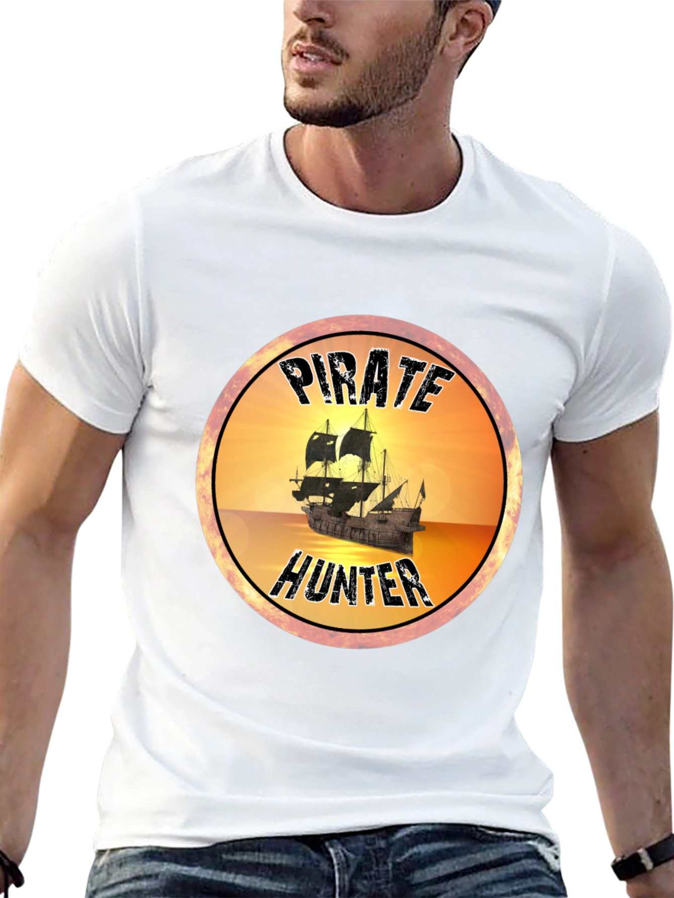 Pirate Hunter T-Shirt - Novelty Graphic Tee