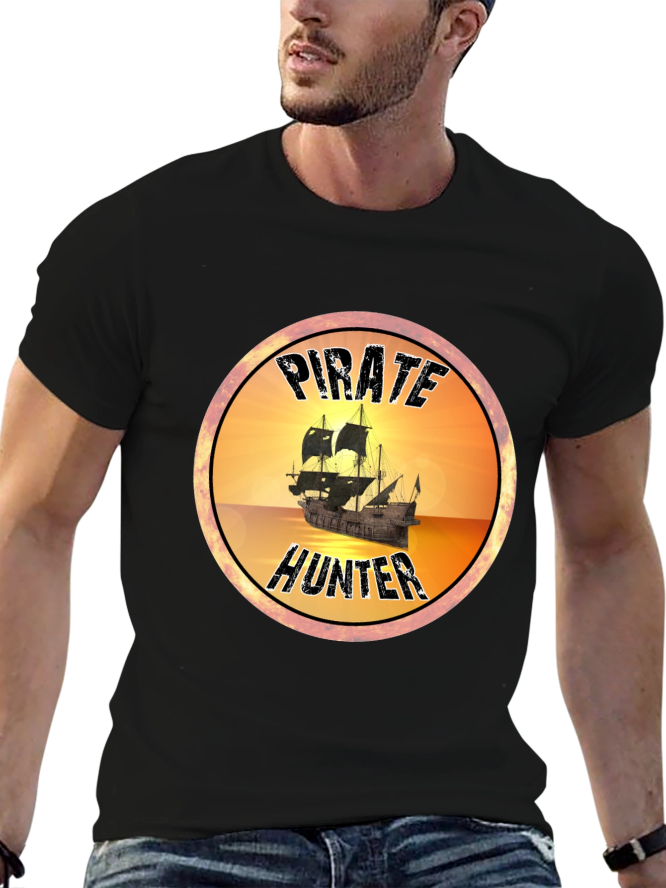 Pirate Hunter T-Shirt - Novelty Graphic Tee