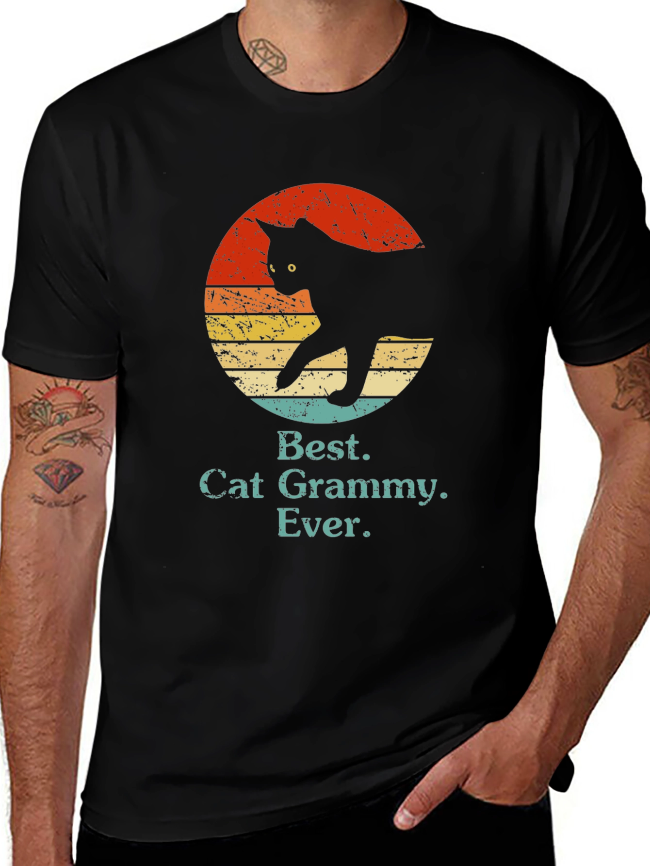 Best Cat Grammy Ever T-Shirt - Retro Design