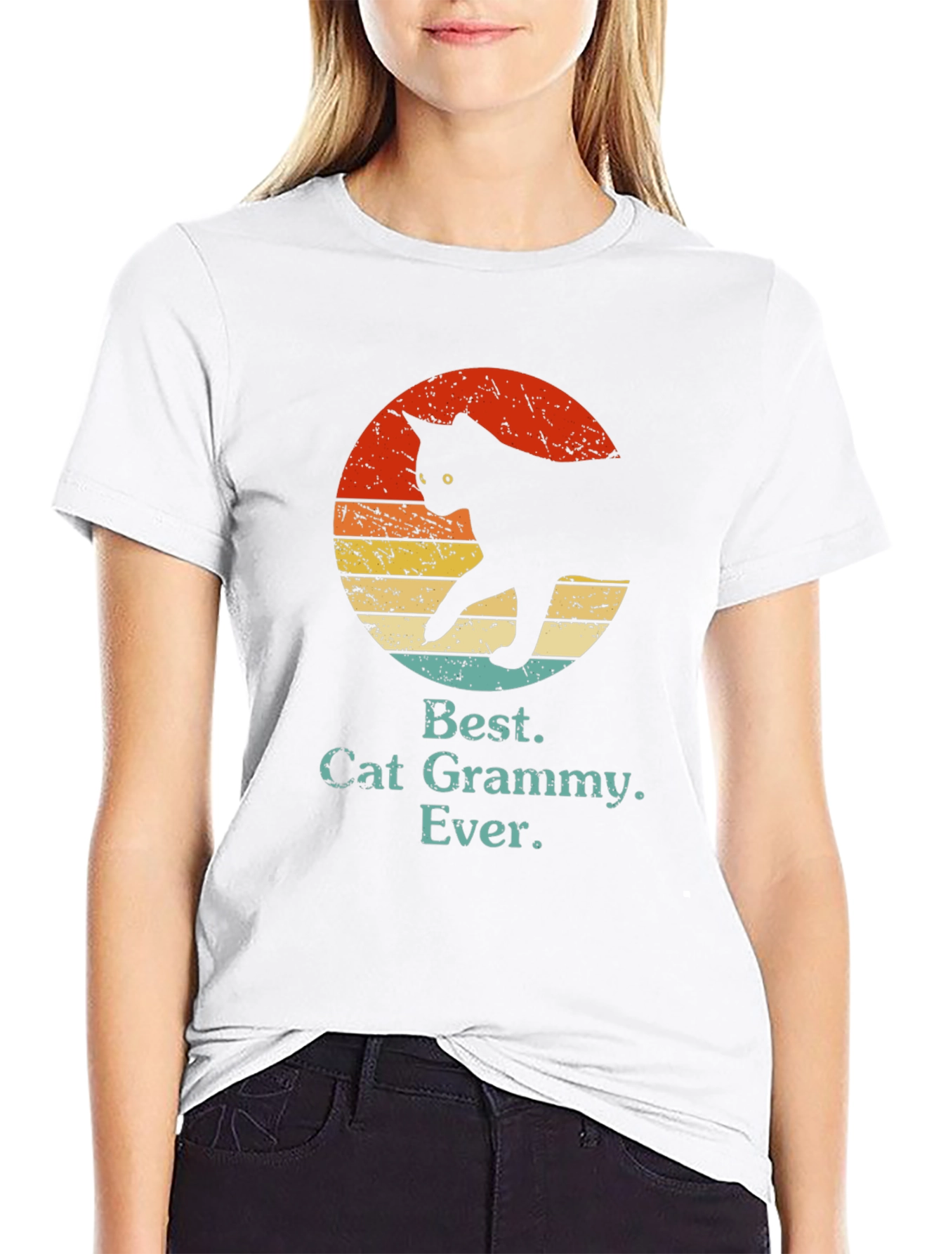 Best Cat Grammy Ever T-Shirt - Retro Design