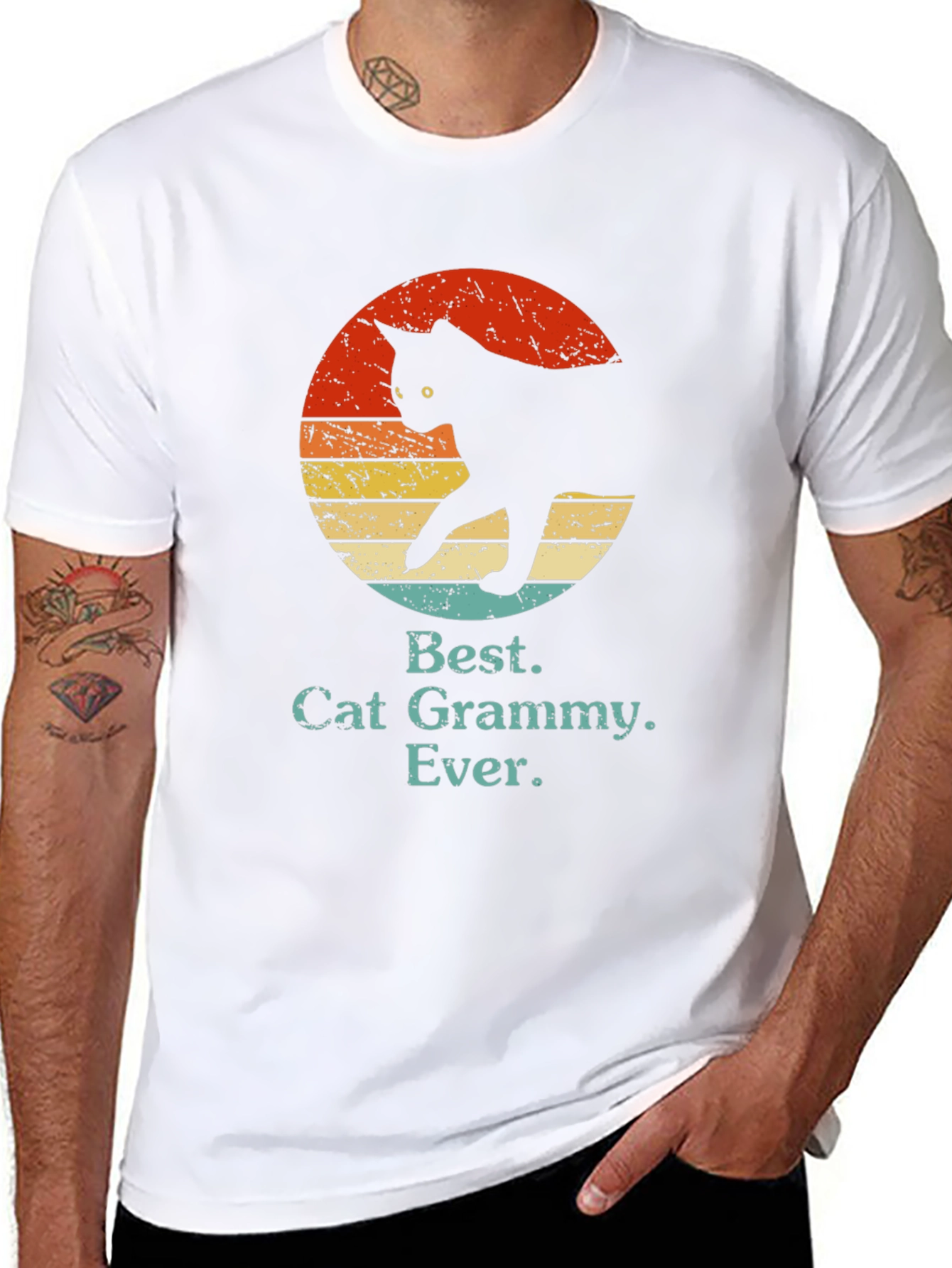 Best Cat Grammy Ever T-Shirt - Retro Design