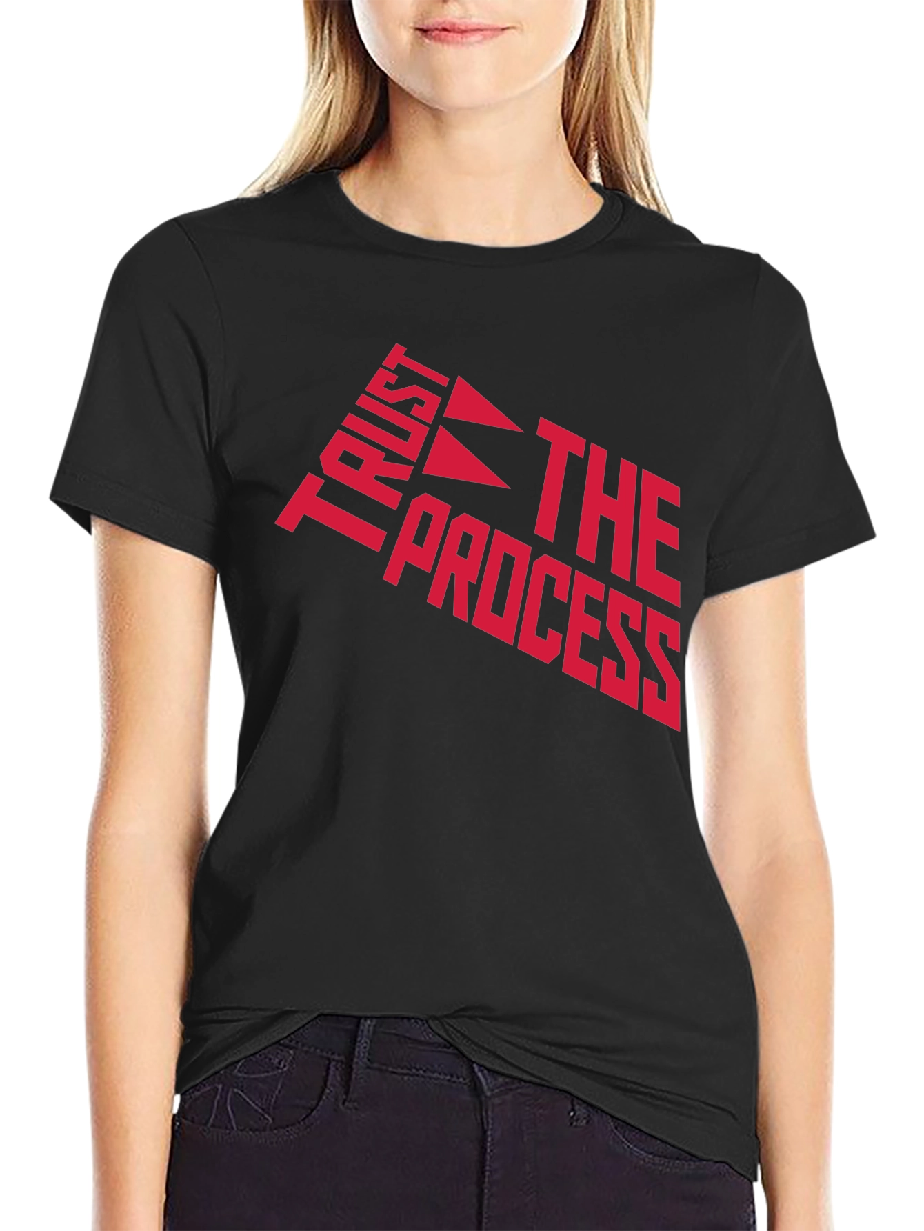 Trust the Process Graphic T-Shirt - Black