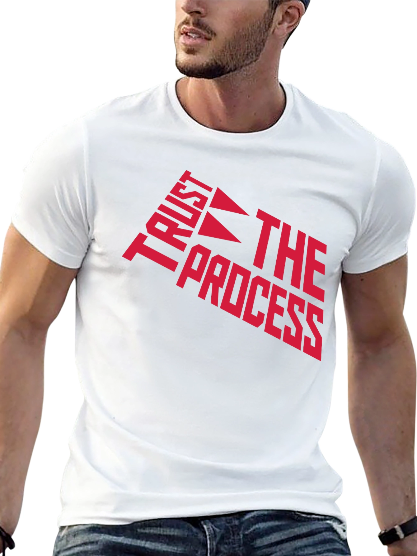 Trust the Process Graphic T-Shirt - Black