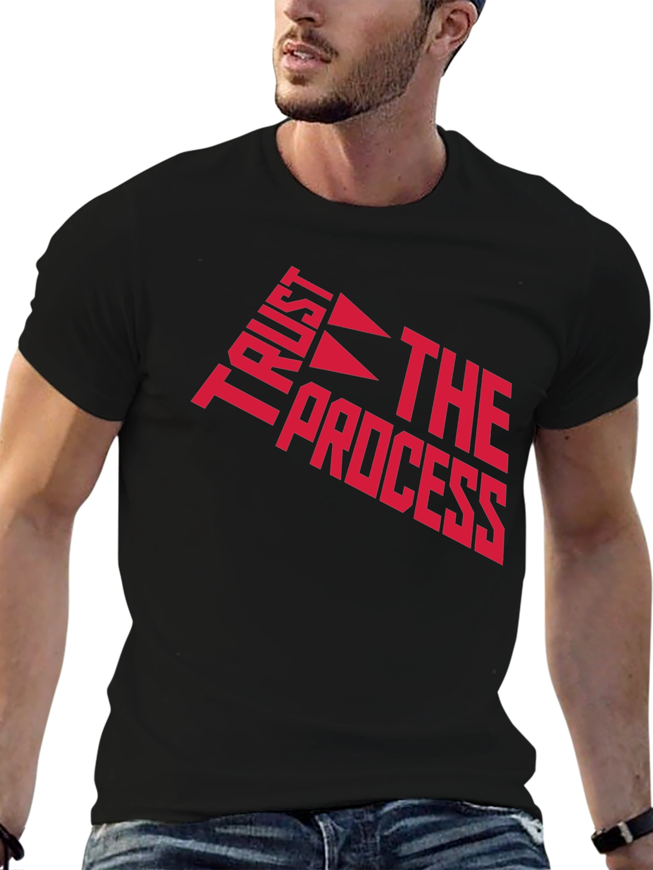 Trust the Process Graphic T-Shirt - Black