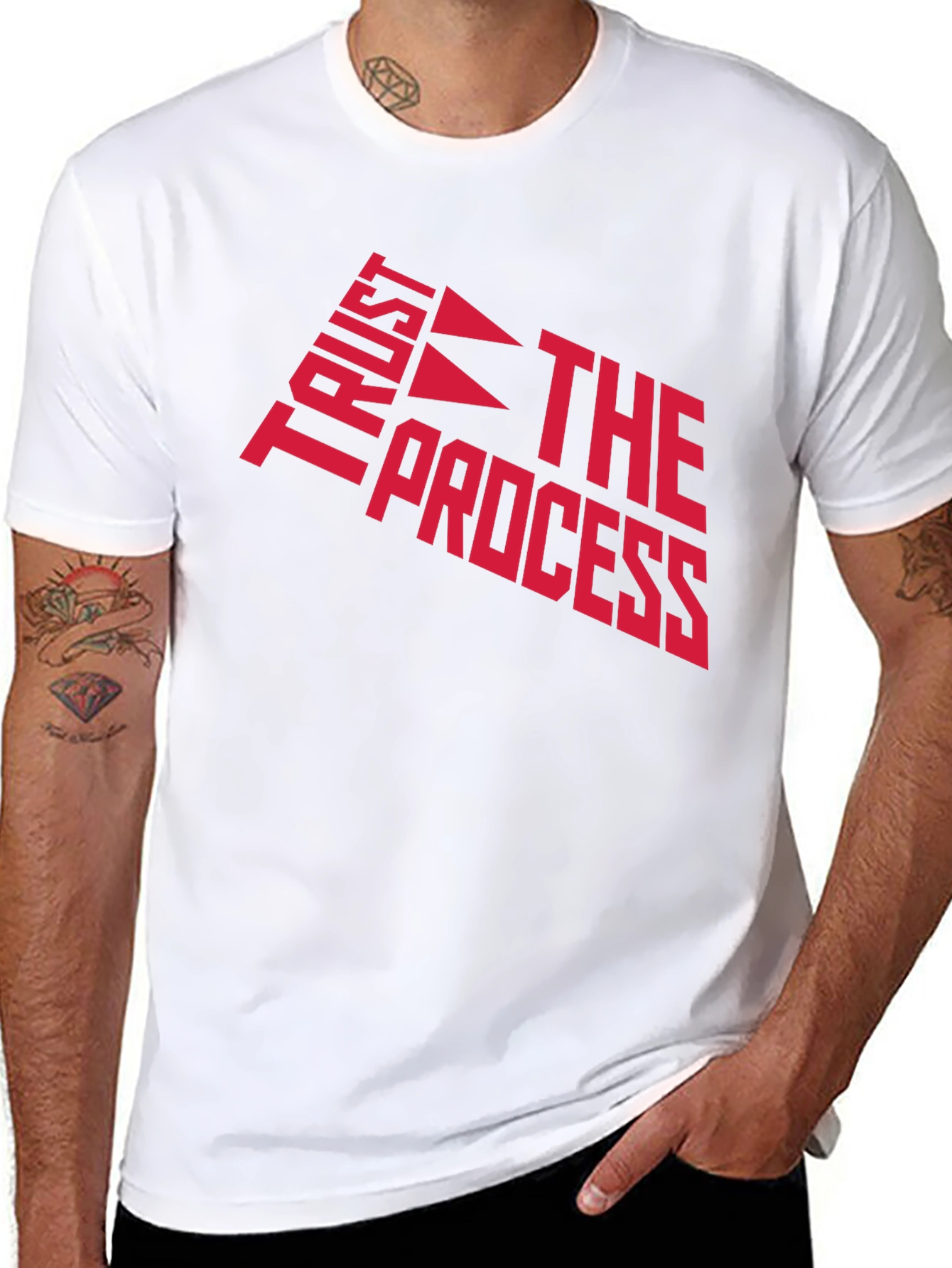 Trust the Process Graphic T-Shirt - Black
