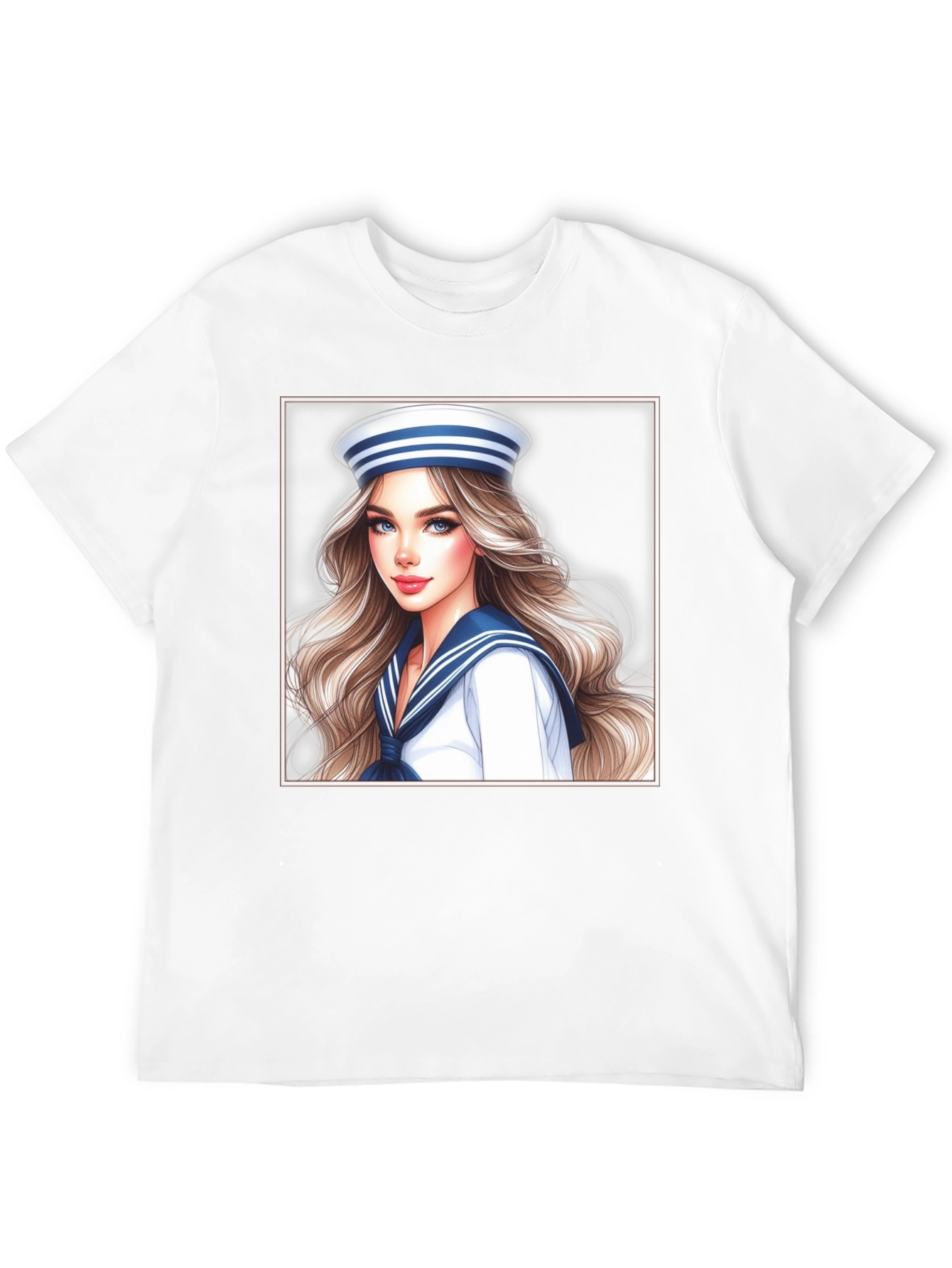 Sailor Girl Graphic T-Shirt - Unique Trendy Design