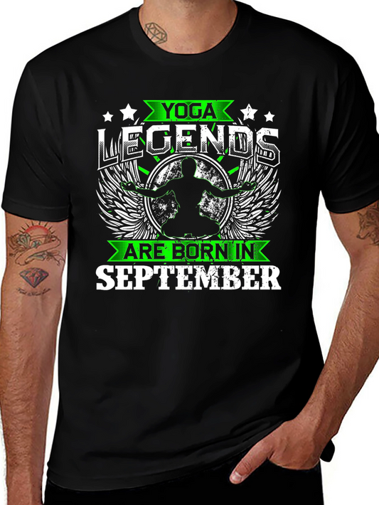 Yoga Legends Born in September Black T-Shirt