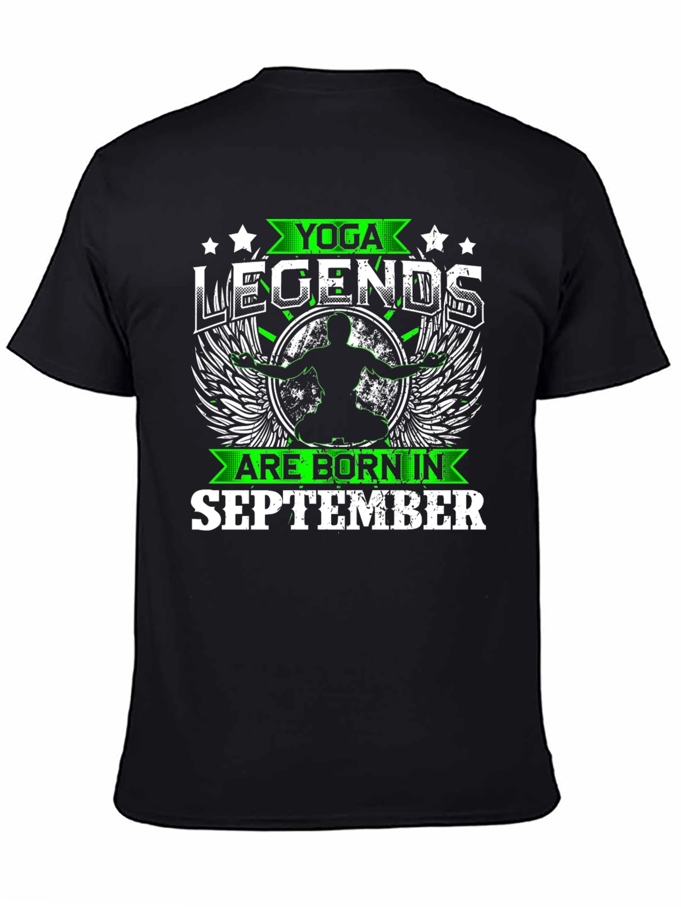 Yoga Legends Born in September Black T-Shirt