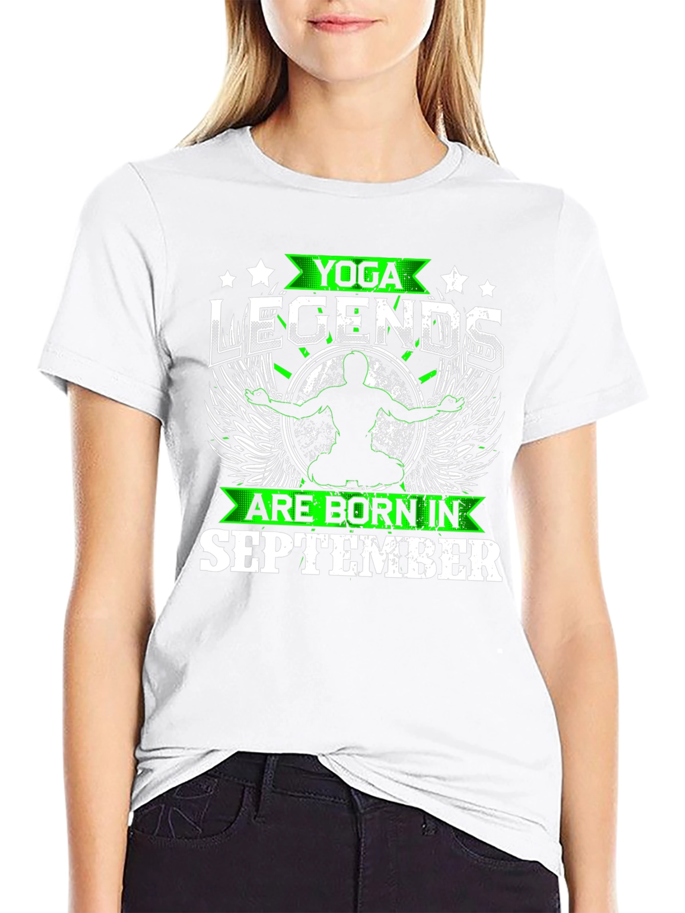 Yoga Legends Born in September Black T-Shirt