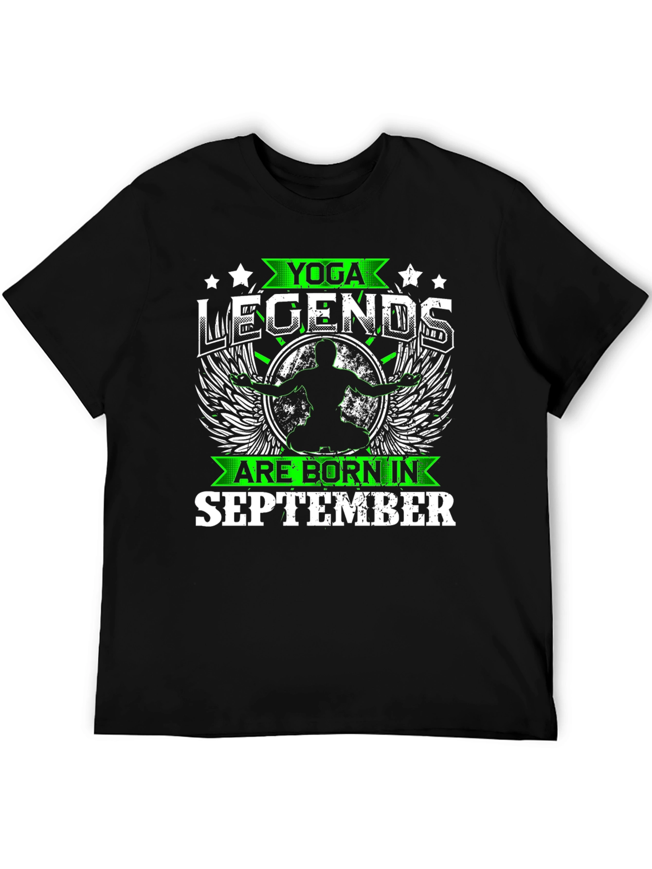 Yoga Legends Born in September Black T-Shirt