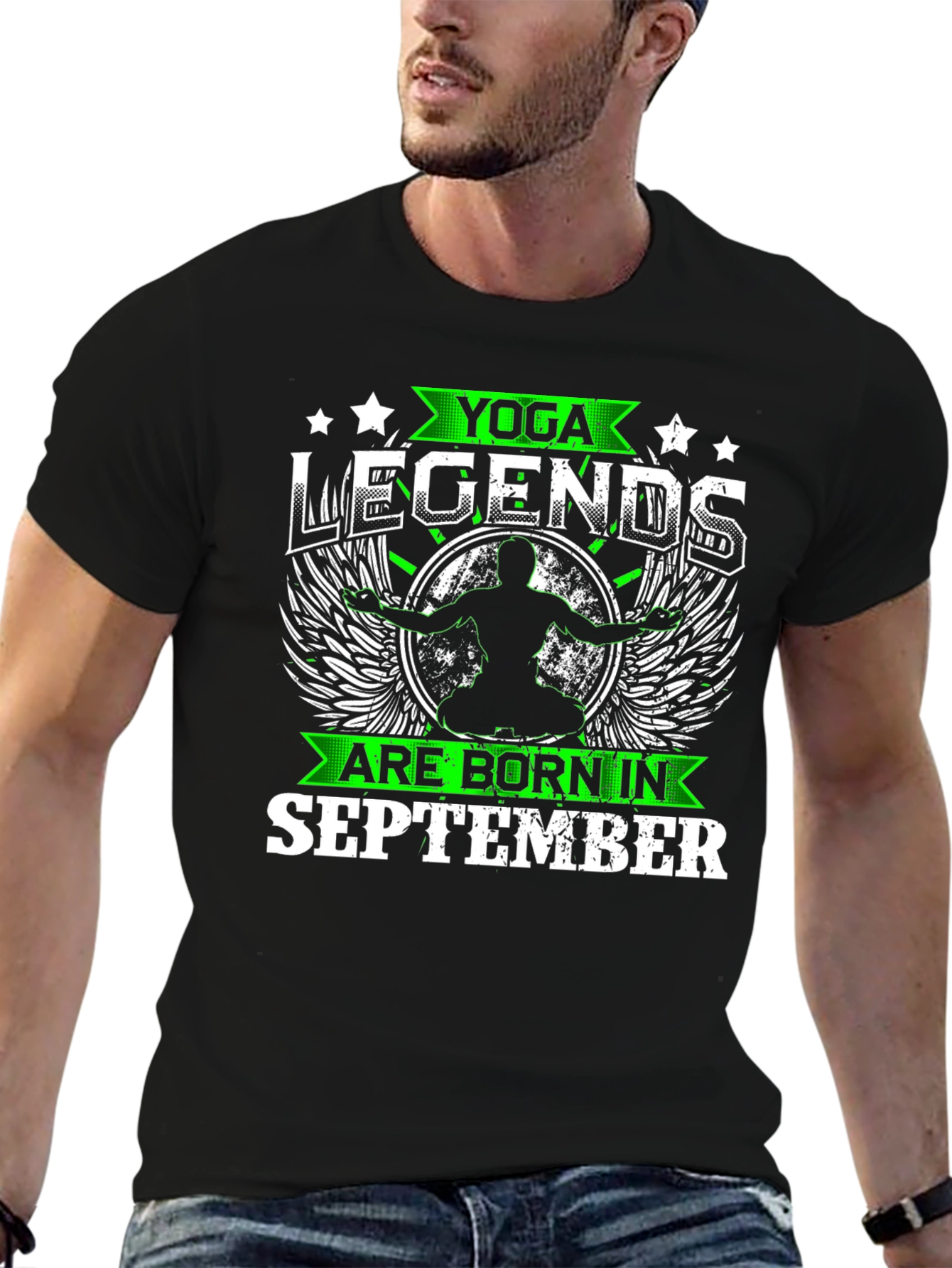 Yoga Legends Born in September Black T-Shirt