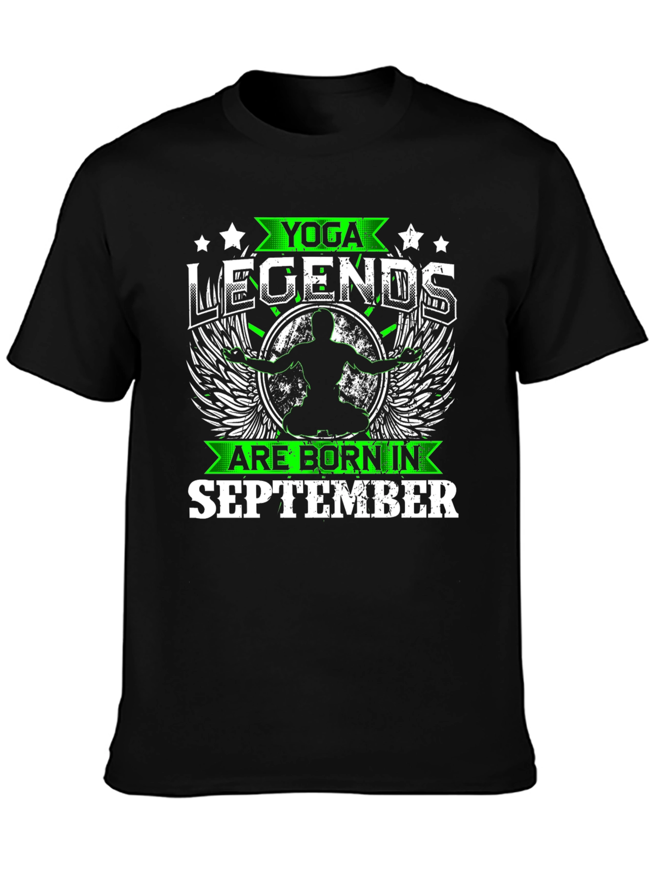Yoga Legends Born in September Black T-Shirt