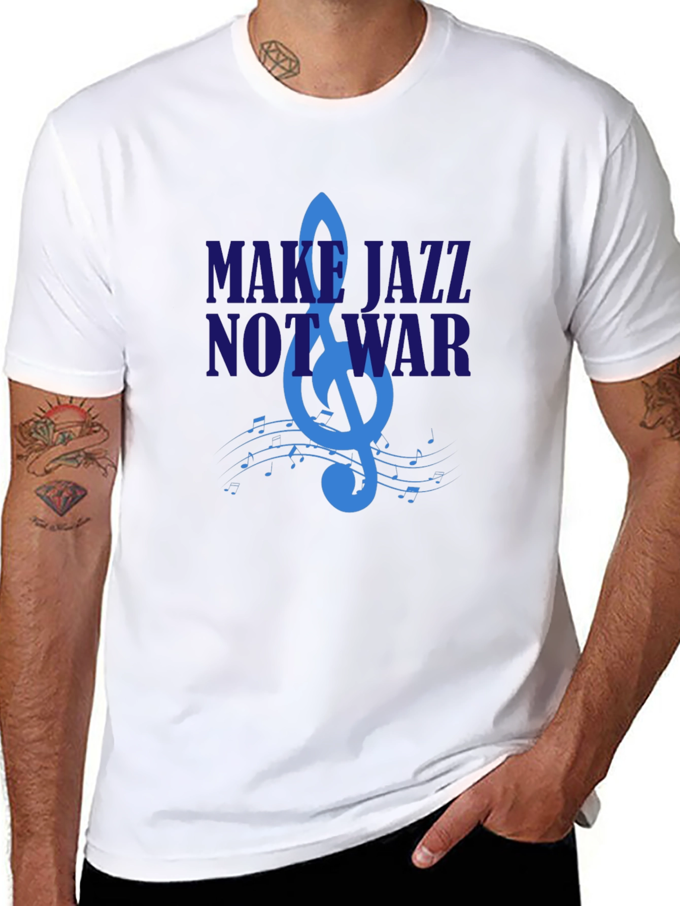 Make Jazz Not War Graphic T-Shirt