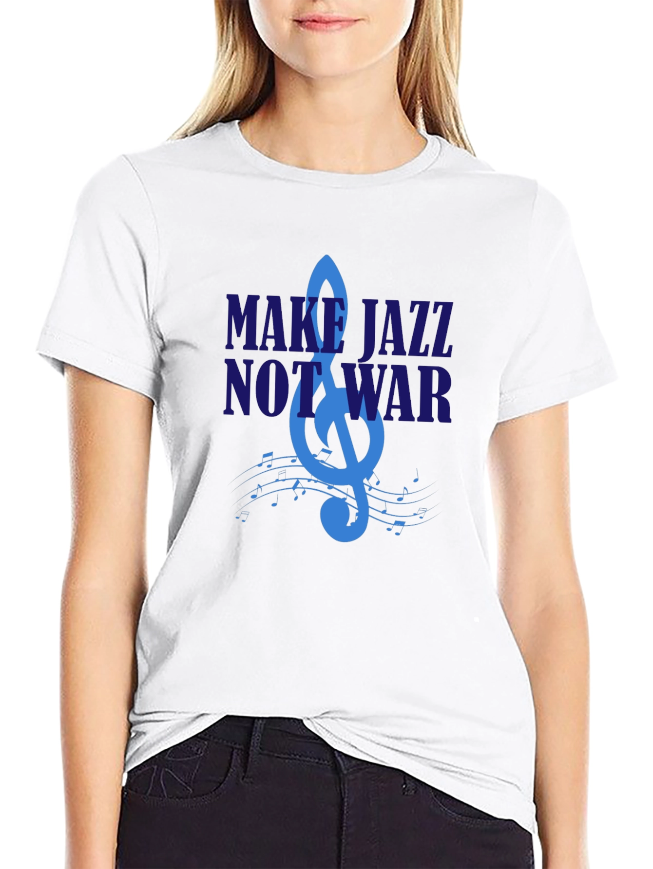 Make Jazz Not War Graphic T-Shirt