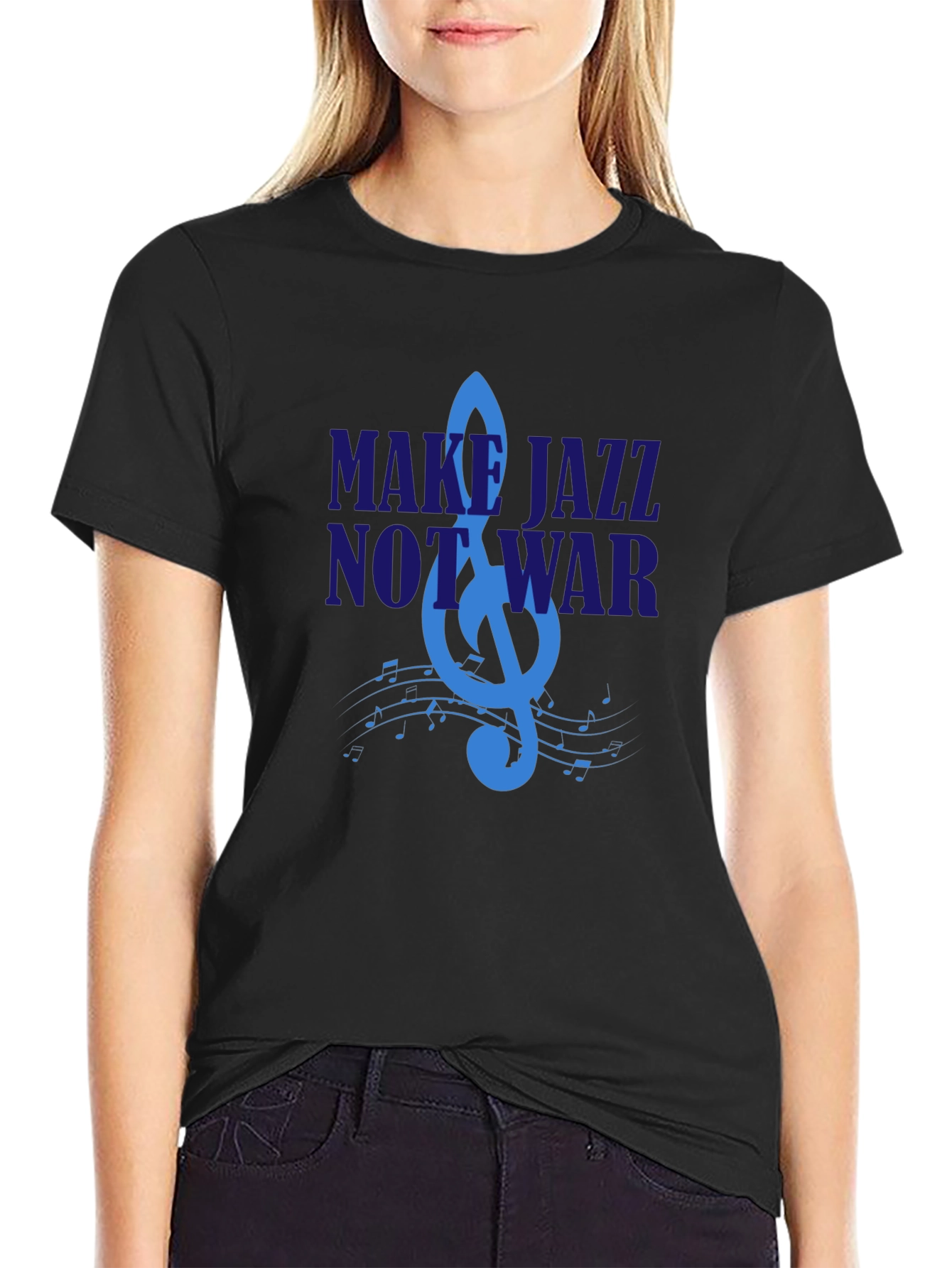 Make Jazz Not War Graphic T-Shirt