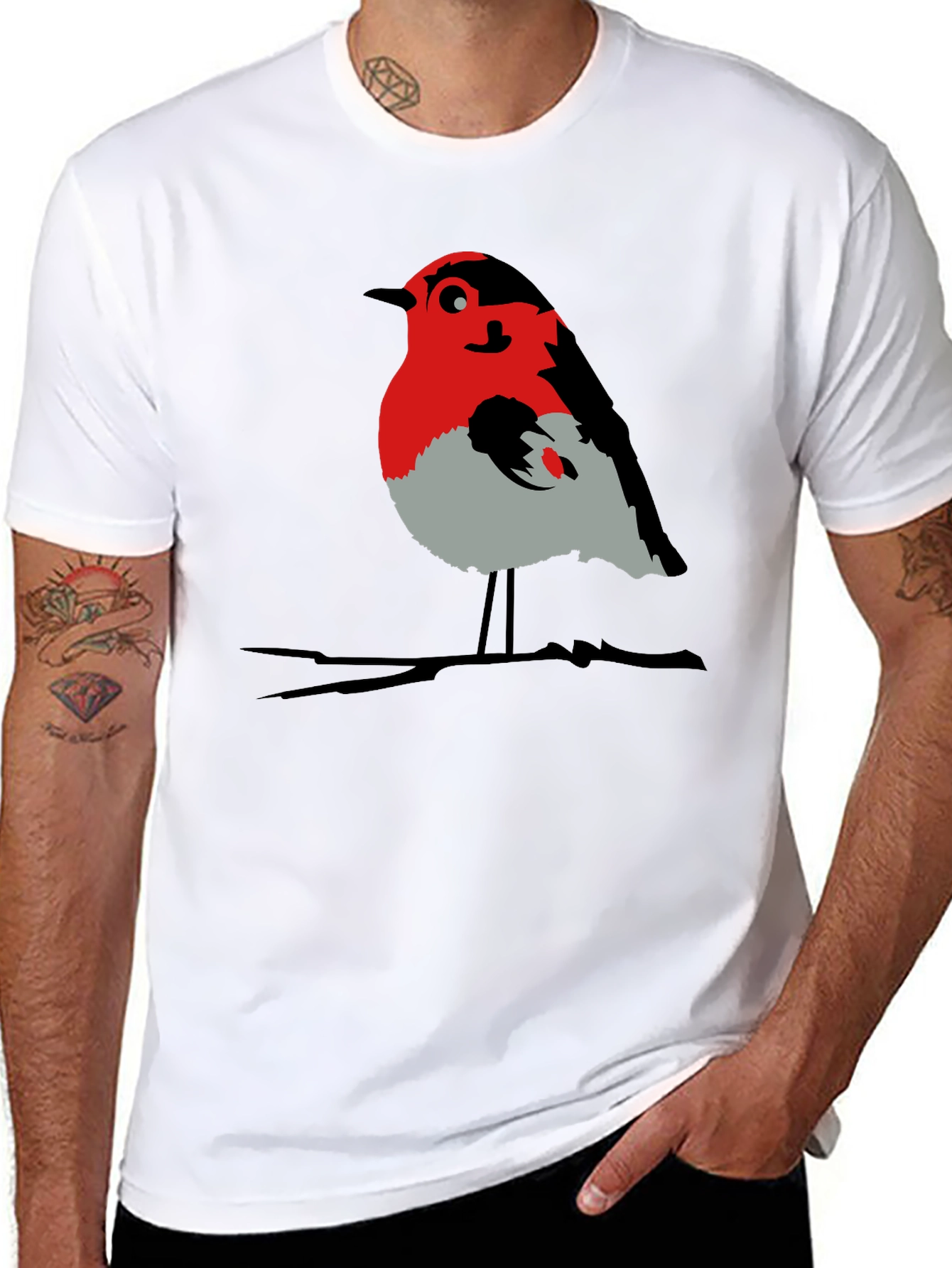 Robin Graphic T-Shirt - Bird Lover Tee