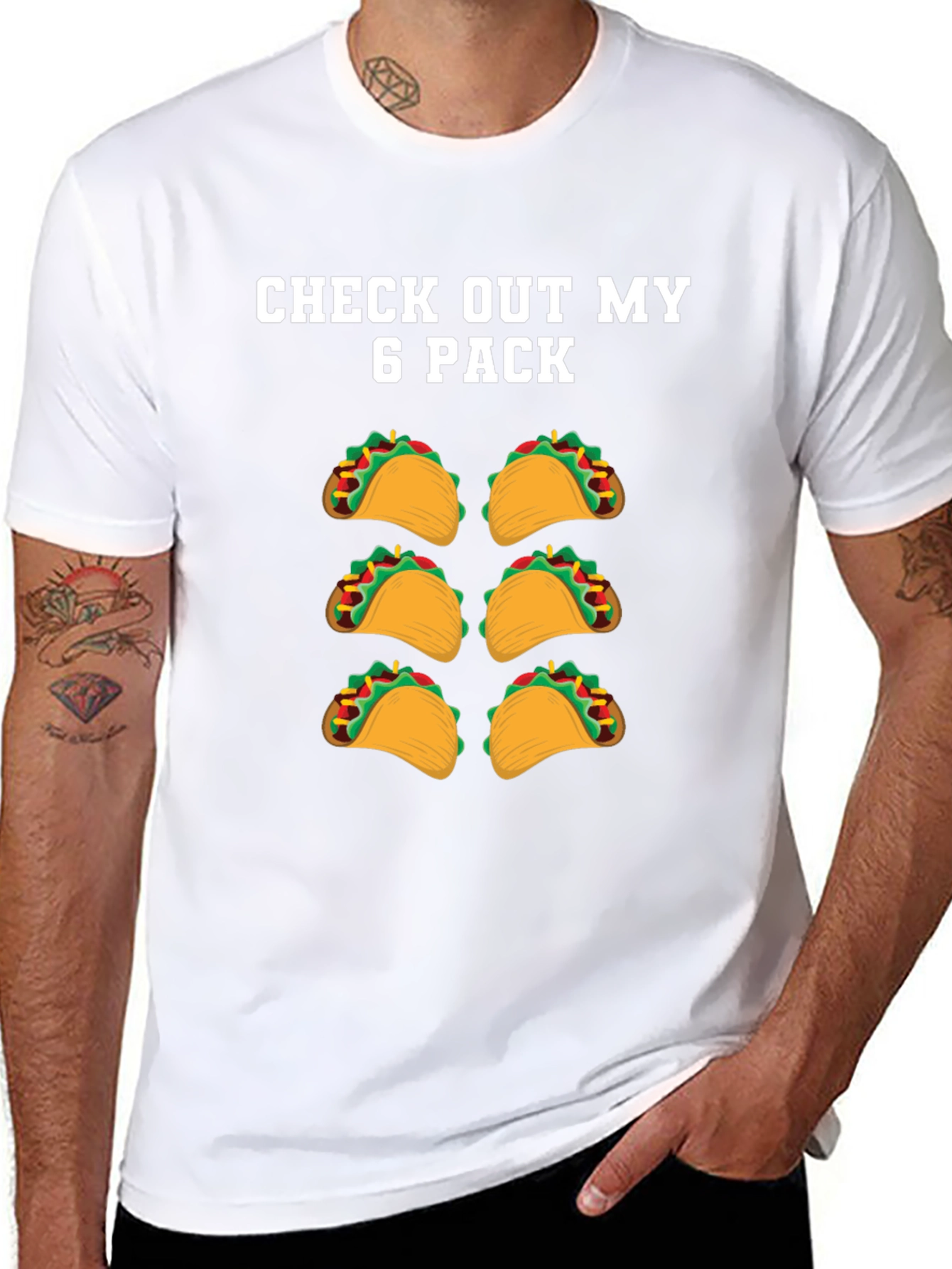 Funny Taco Six Pack T-Shirt