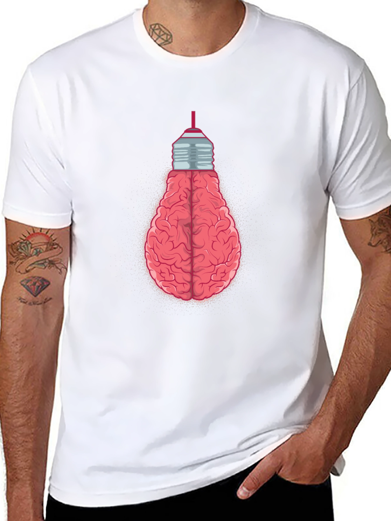 Brain Bulb T-Shirt - Creative Idea Tee