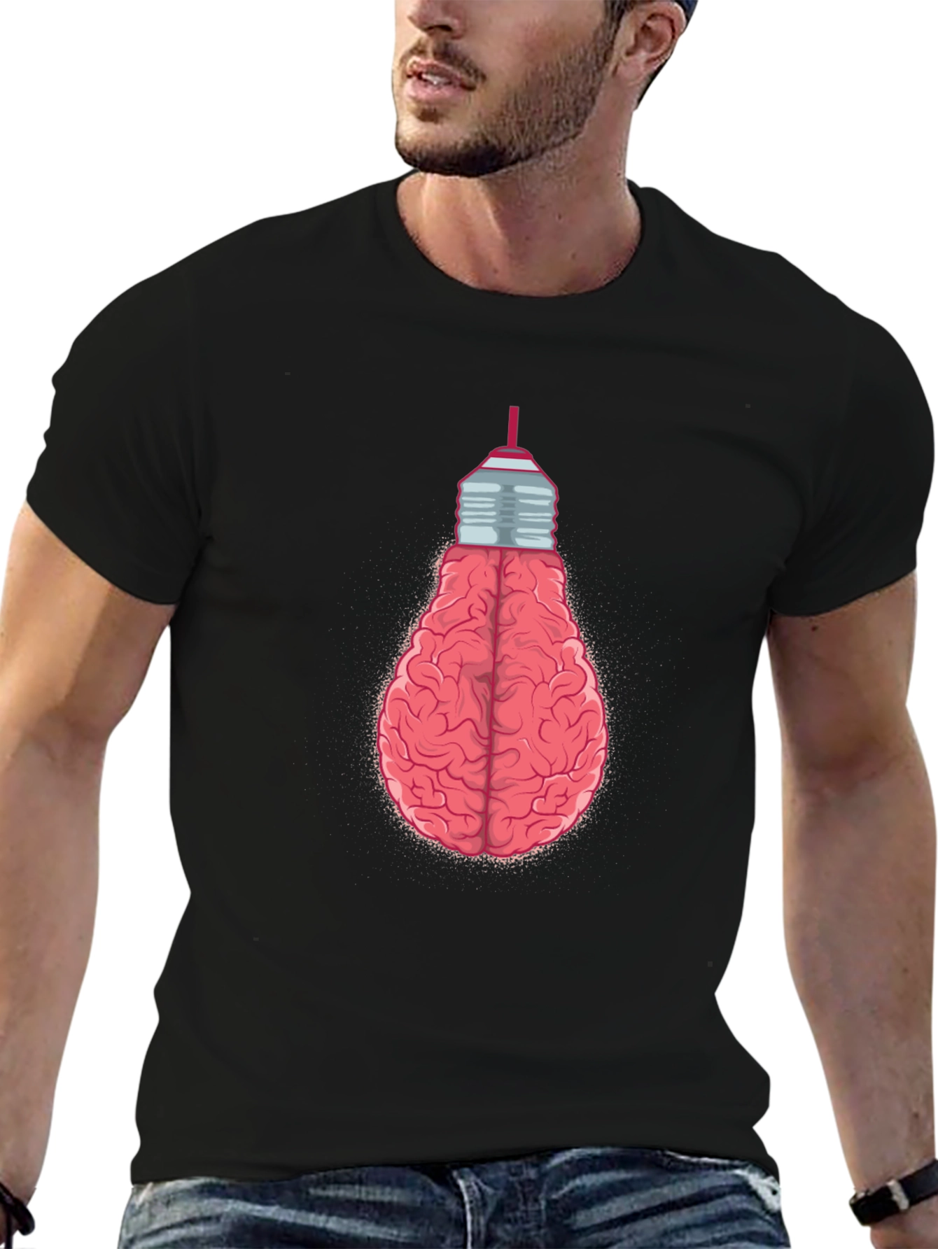 Brain Bulb T-Shirt - Creative Idea Tee