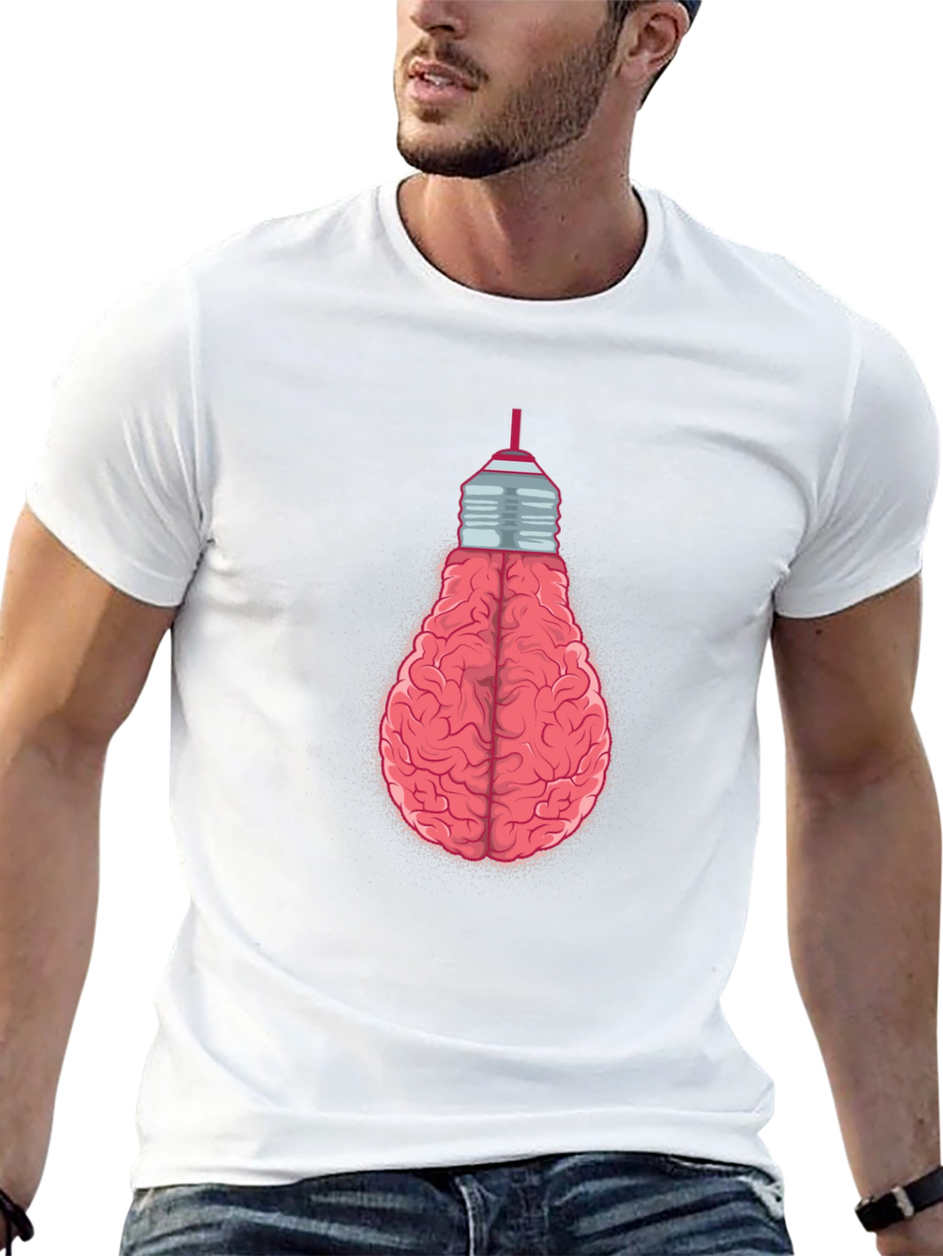 Brain Bulb T-Shirt - Creative Idea Tee
