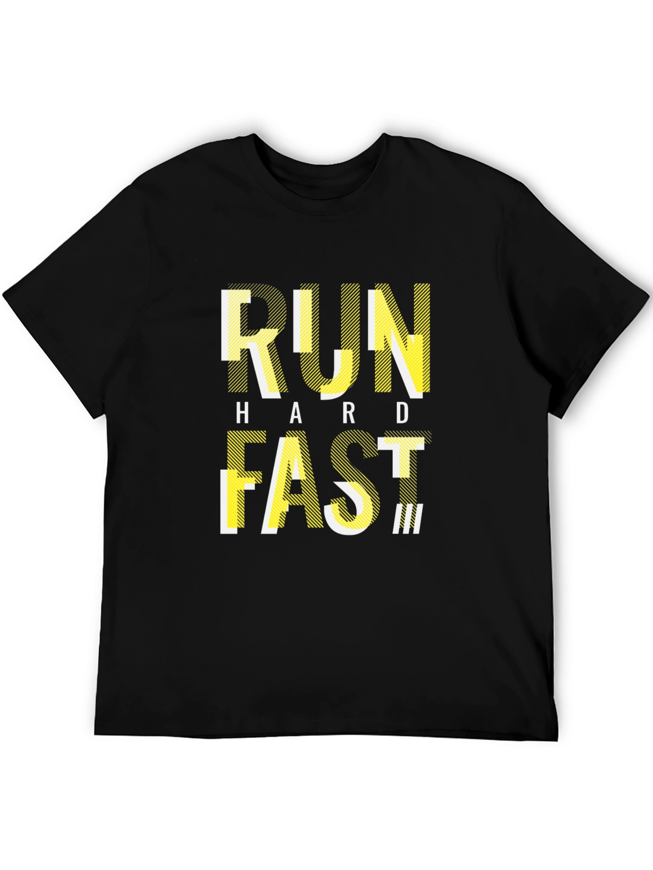 Run Hard Fast T-Shirt - Black Graphic Tee