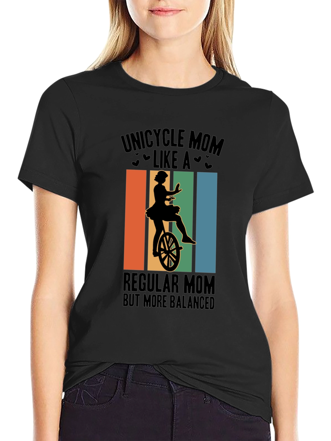 Unicycle Mom Graphic Tee - Balanced & Fun!