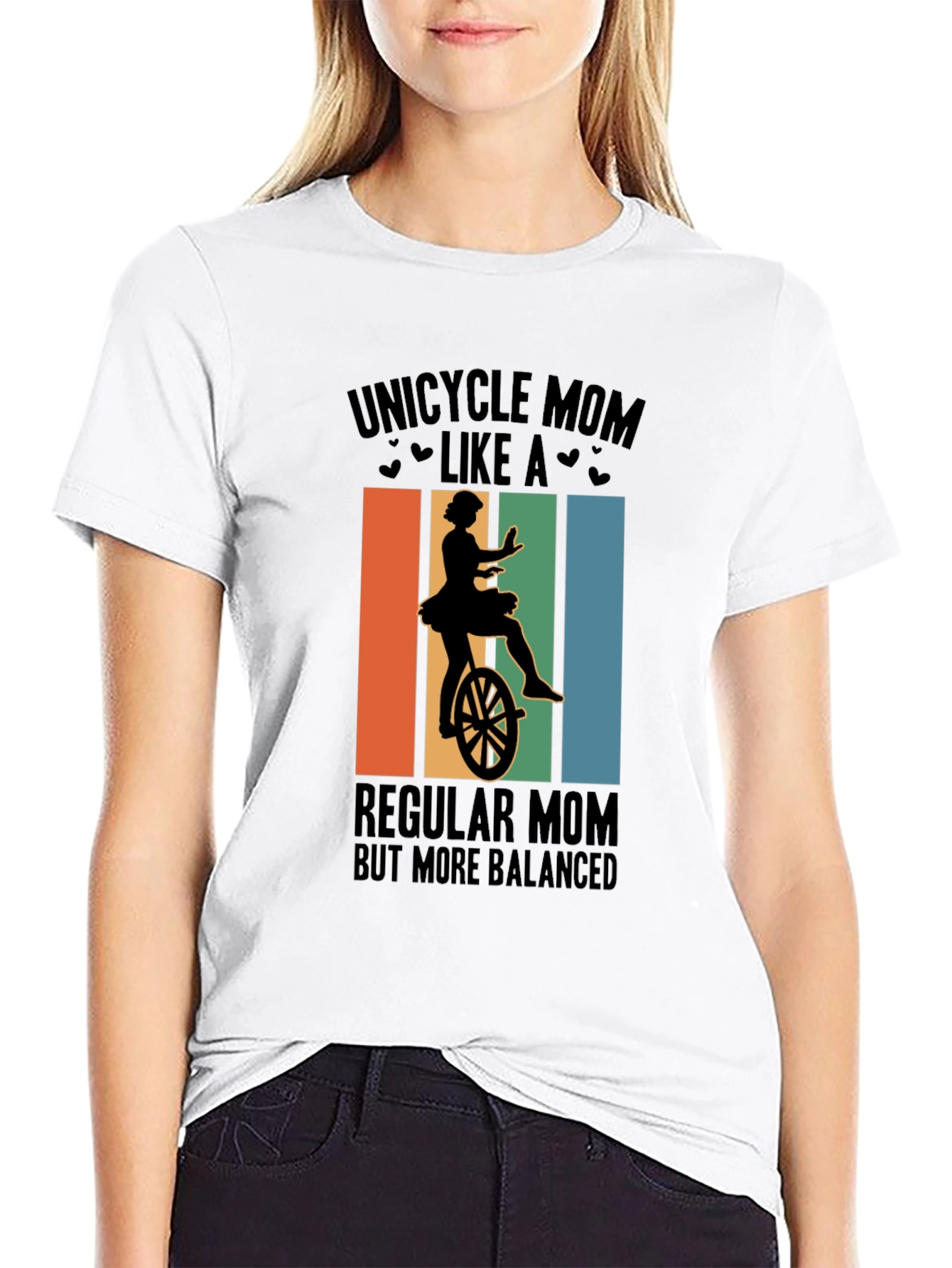 Unicycle Mom Graphic Tee - Balanced & Fun!