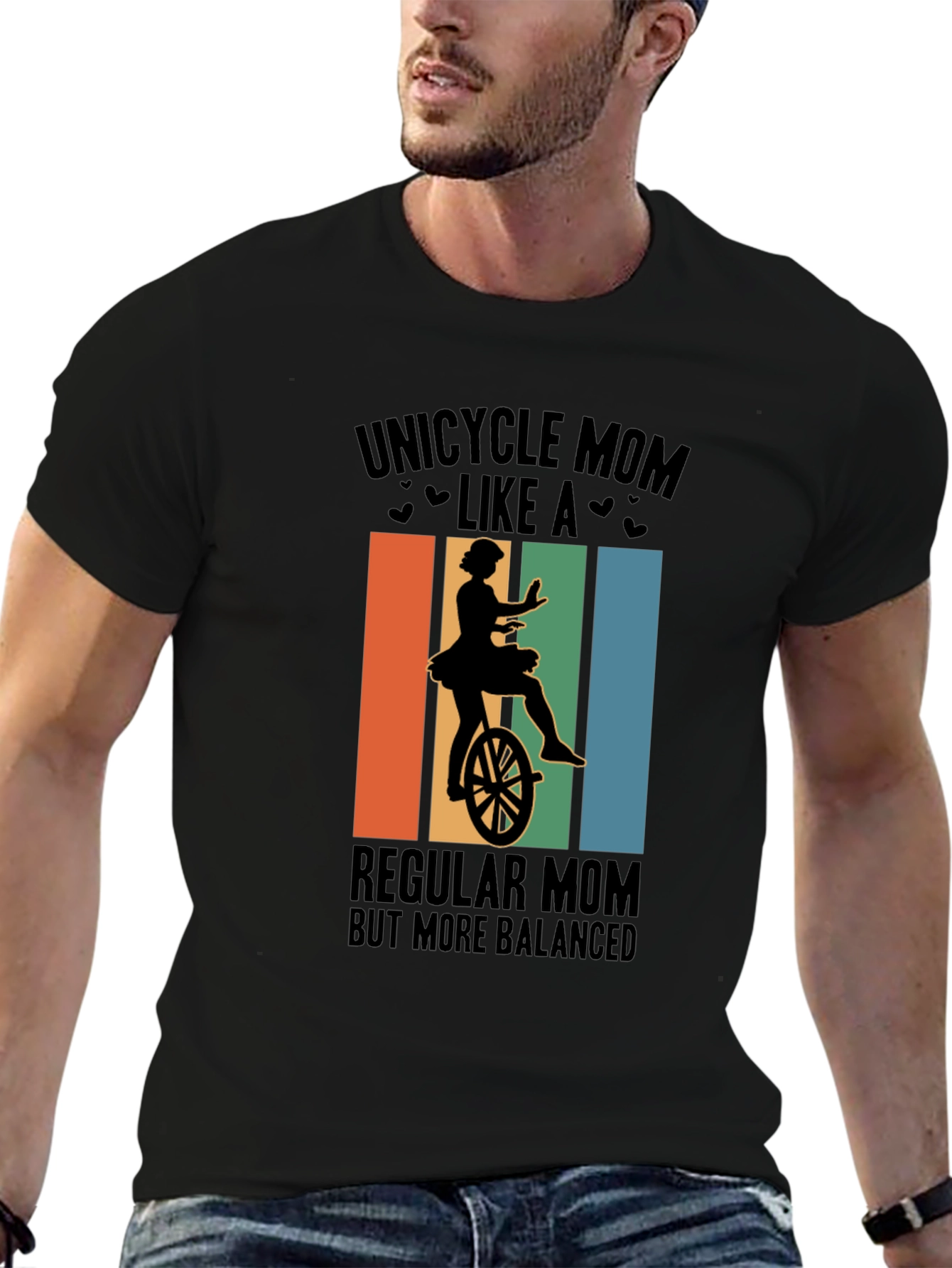 Unicycle Mom Graphic Tee - Balanced & Fun!