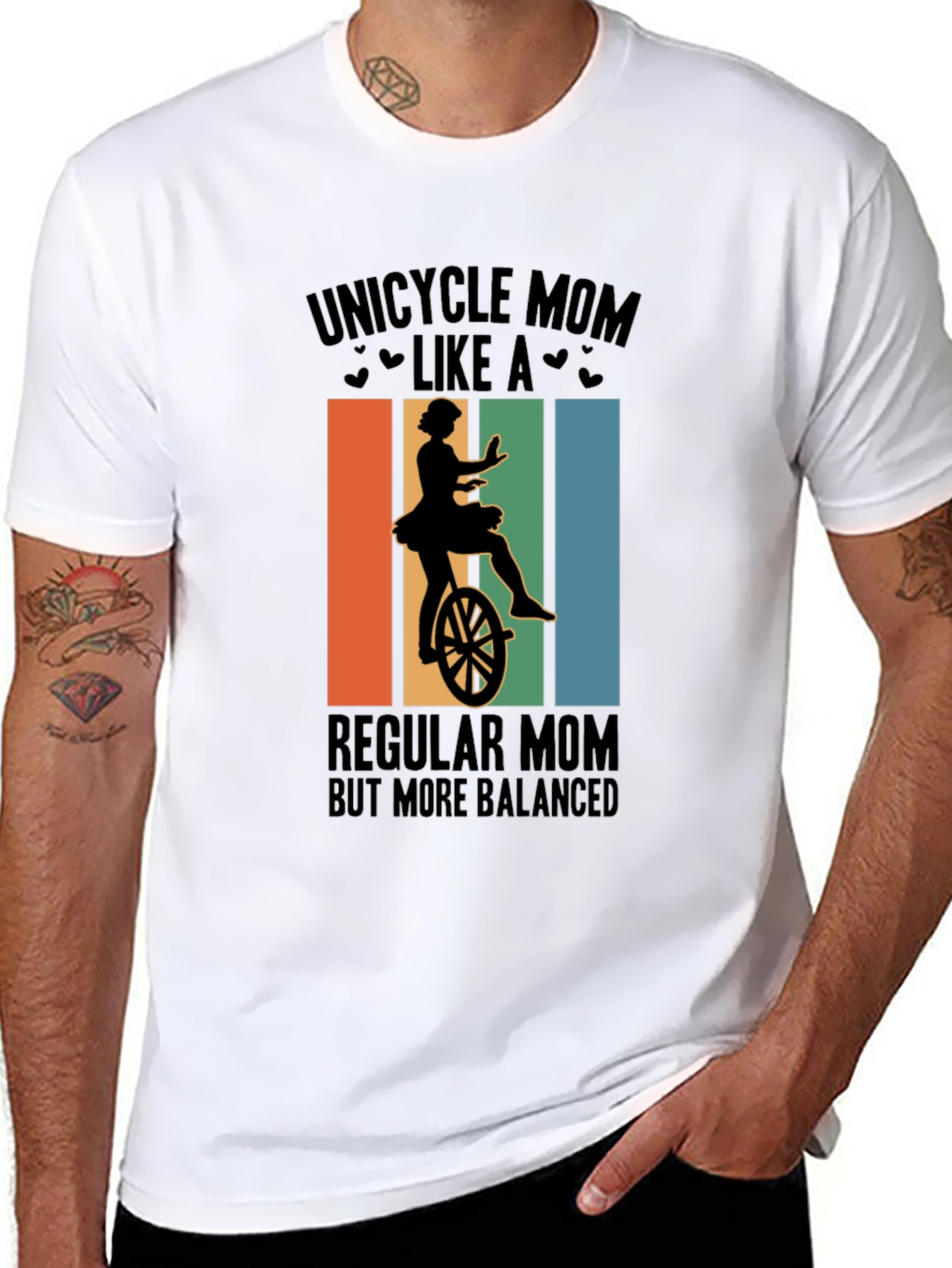 Unicycle Mom Graphic Tee - Balanced & Fun!