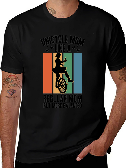 Unicycle Mom Graphic Tee - Balanced & Fun!