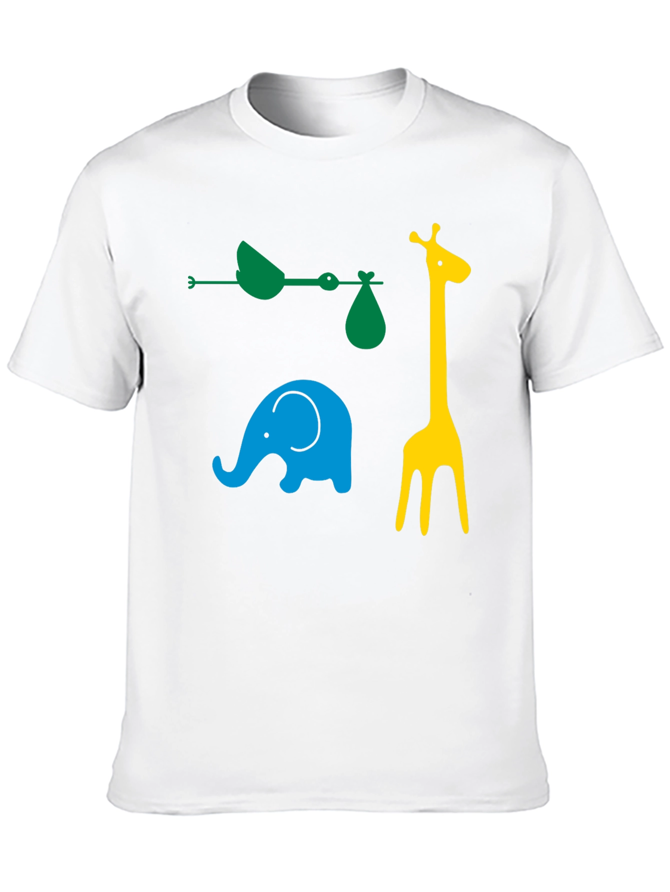 Fun Animals Graphic Tee - Black Cotton Casual Shirt