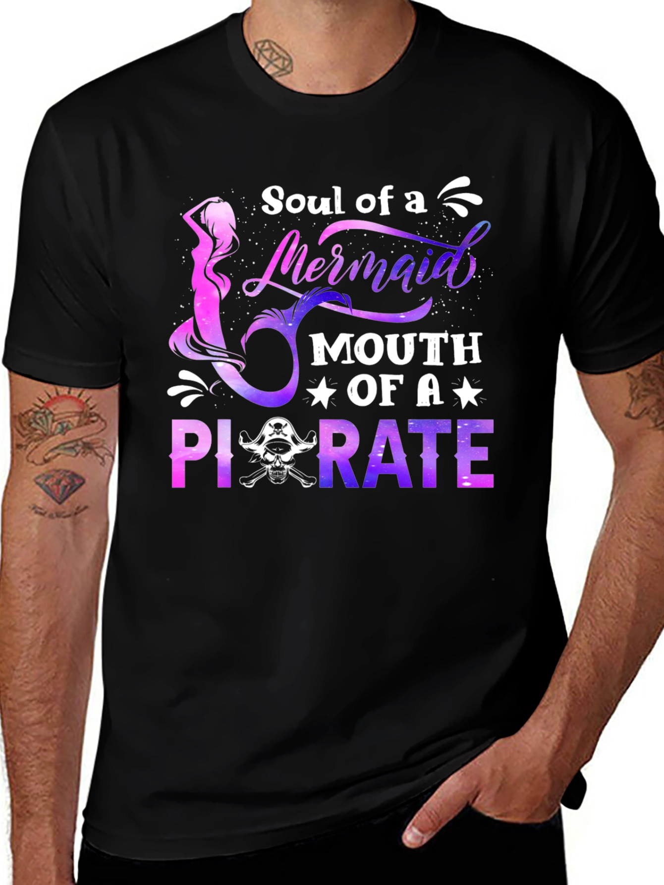 Soul of a Mermaid Mouth of a Pirate T-Shirt