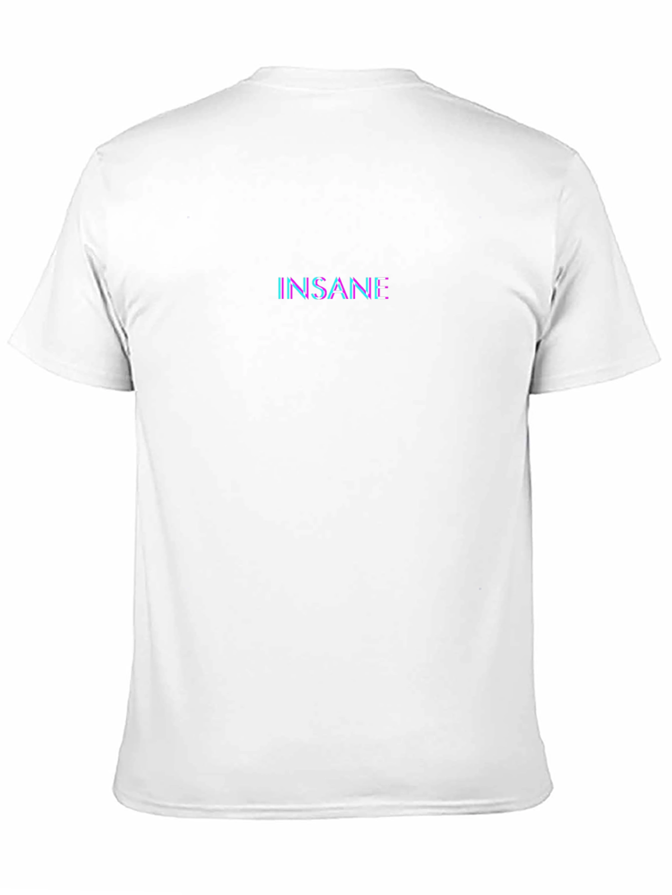 Insane Glitch Text Graphic Black T-Shirt