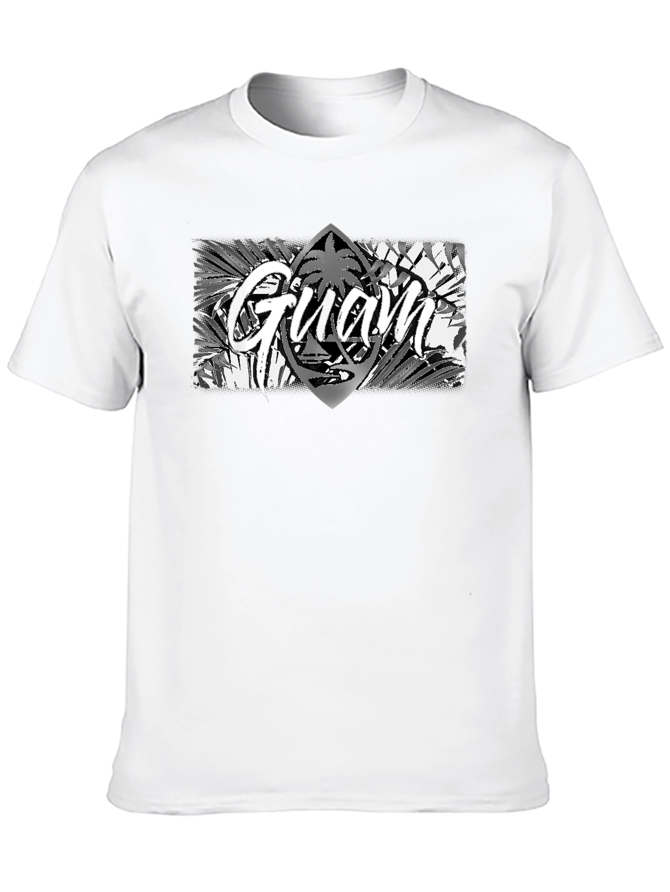 Guam Island Style Graphic T-Shirt - Black