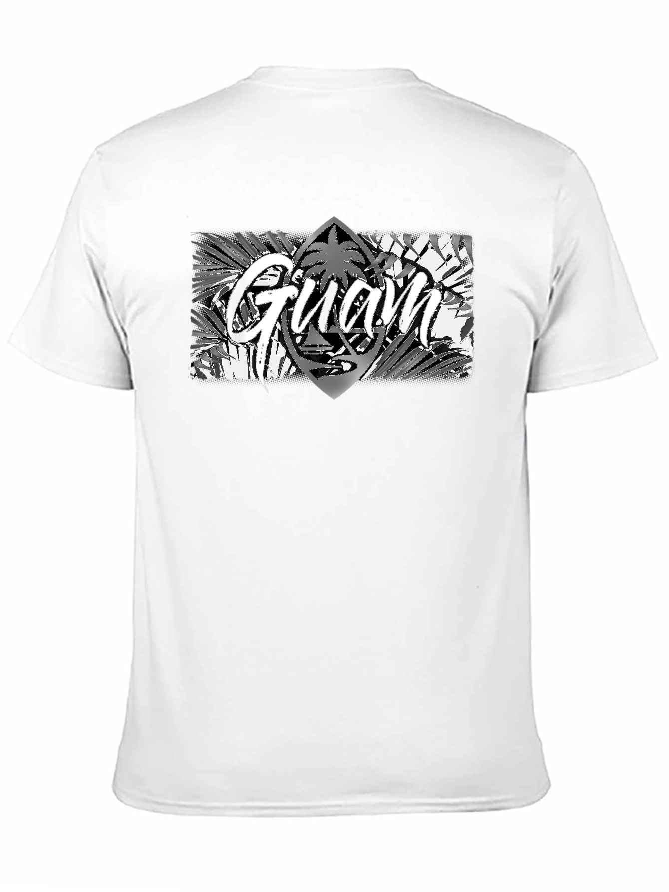 Guam Island Style Graphic T-Shirt - Black