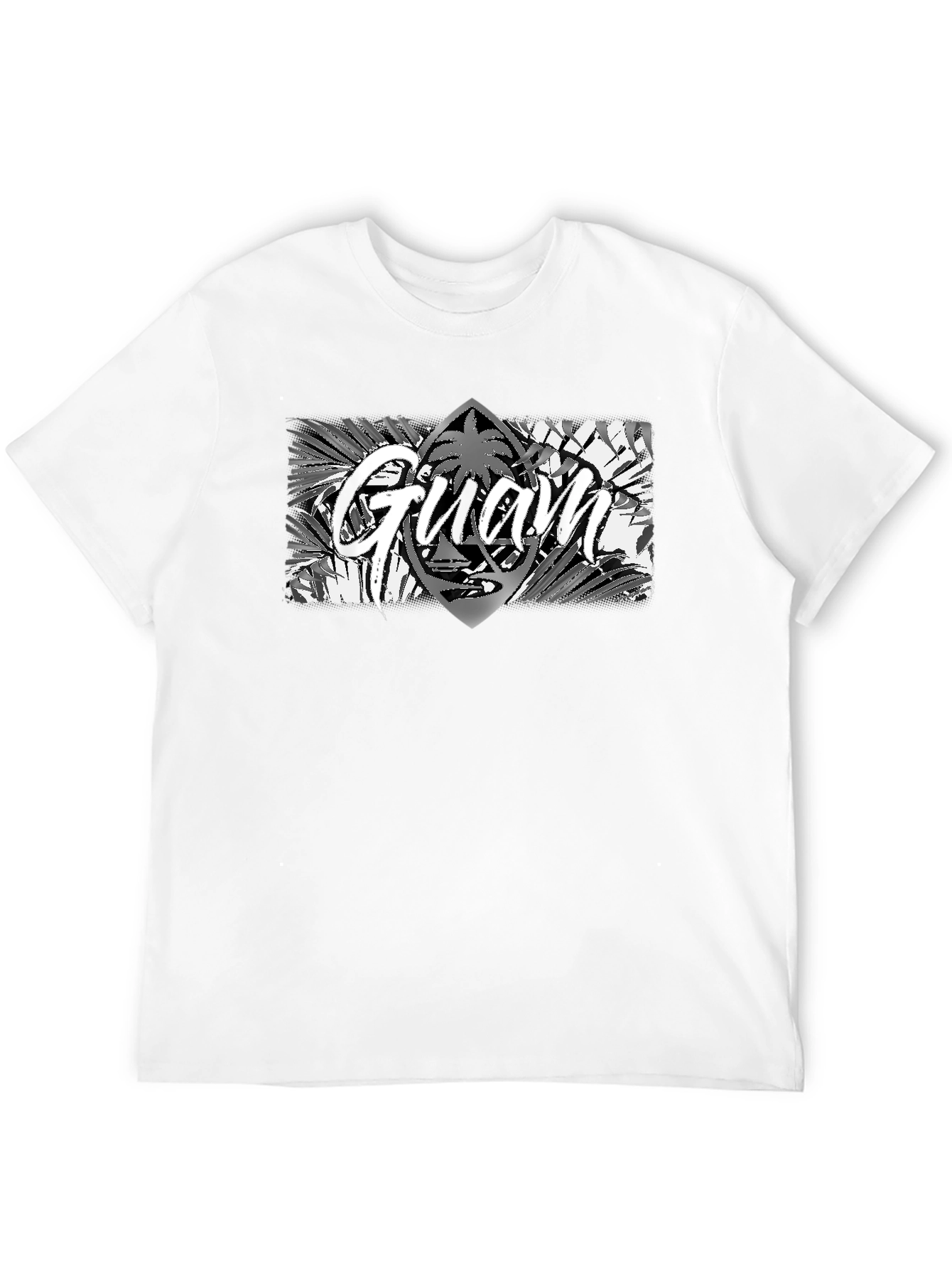 Guam Island Style Graphic T-Shirt - Black