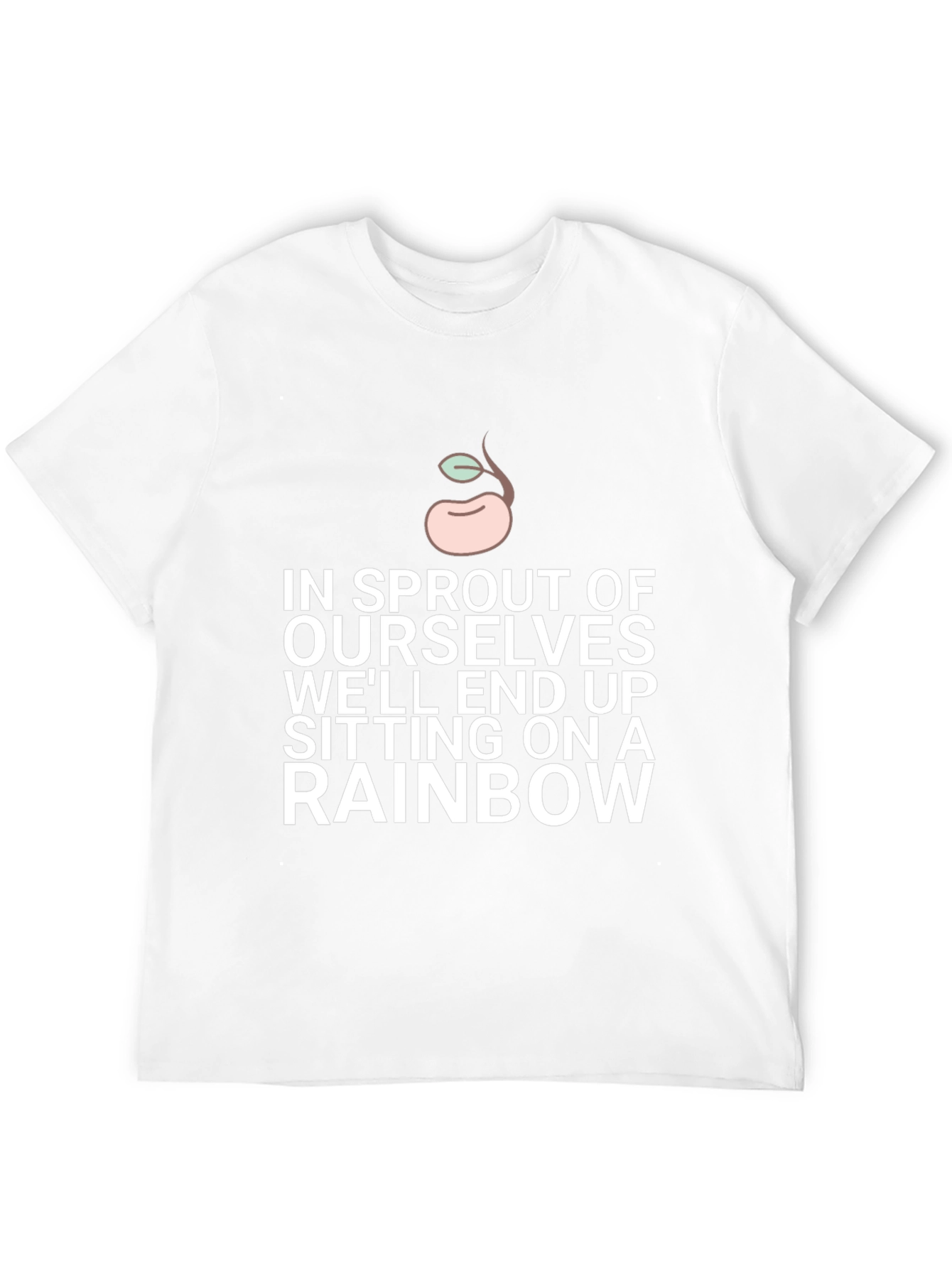 Sprout Rainbow Graphic Tee - Black Cotton Blend T-Shirt